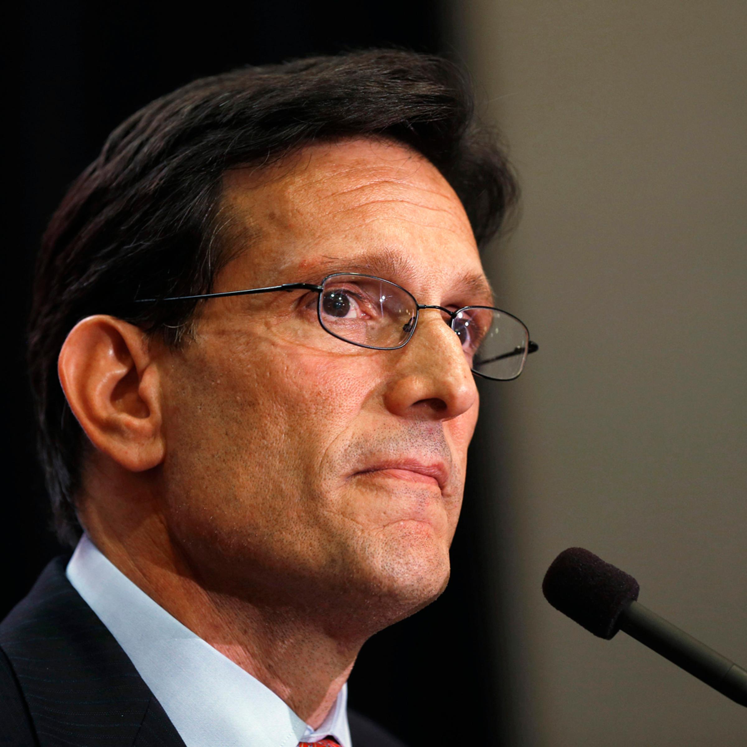 House Majority Leader Eric Cantor delivers a concession speech in Richmond, Va. on June 10, 2014.