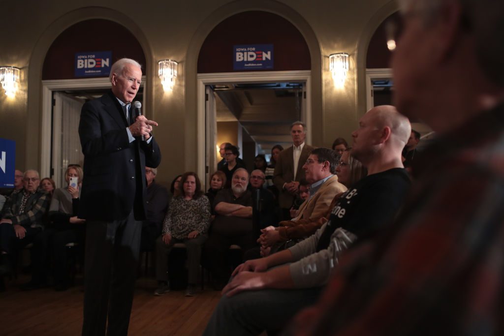 Democratic Presidential Candidate Joe Biden Campaigns  To Iowa