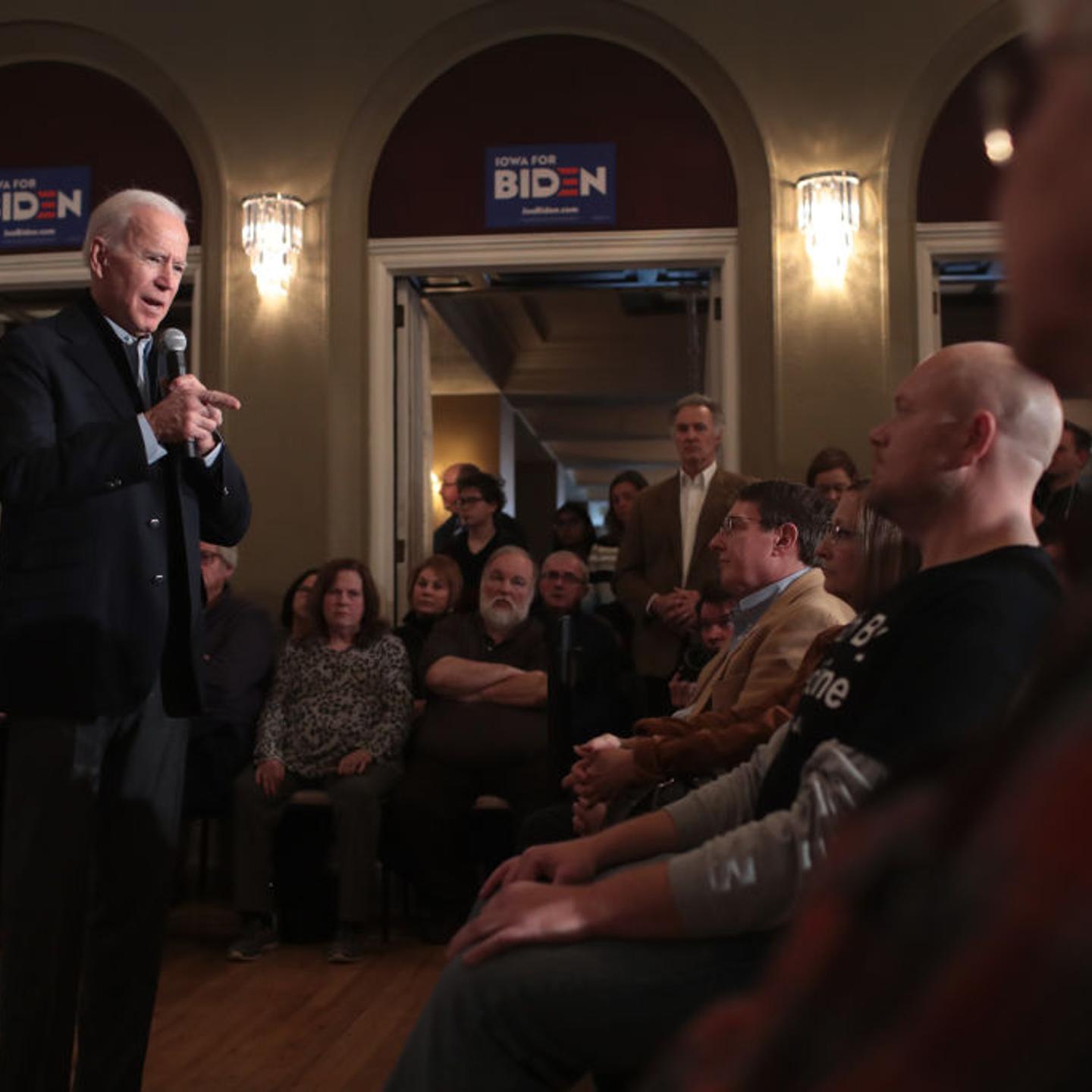 Democratic Presidential Candidate Joe Biden Campaigns To Iowa