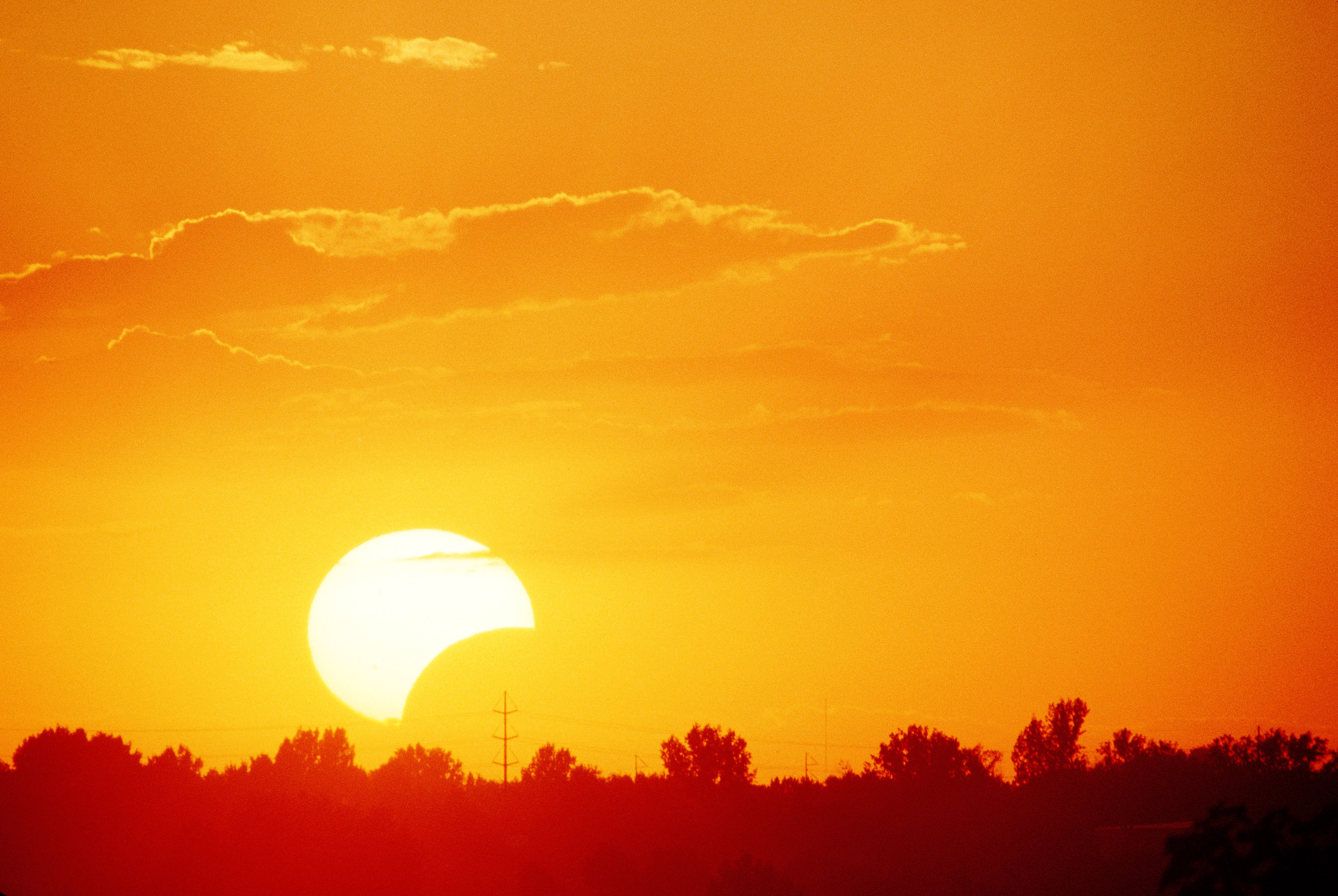 Partial solar eclipse.