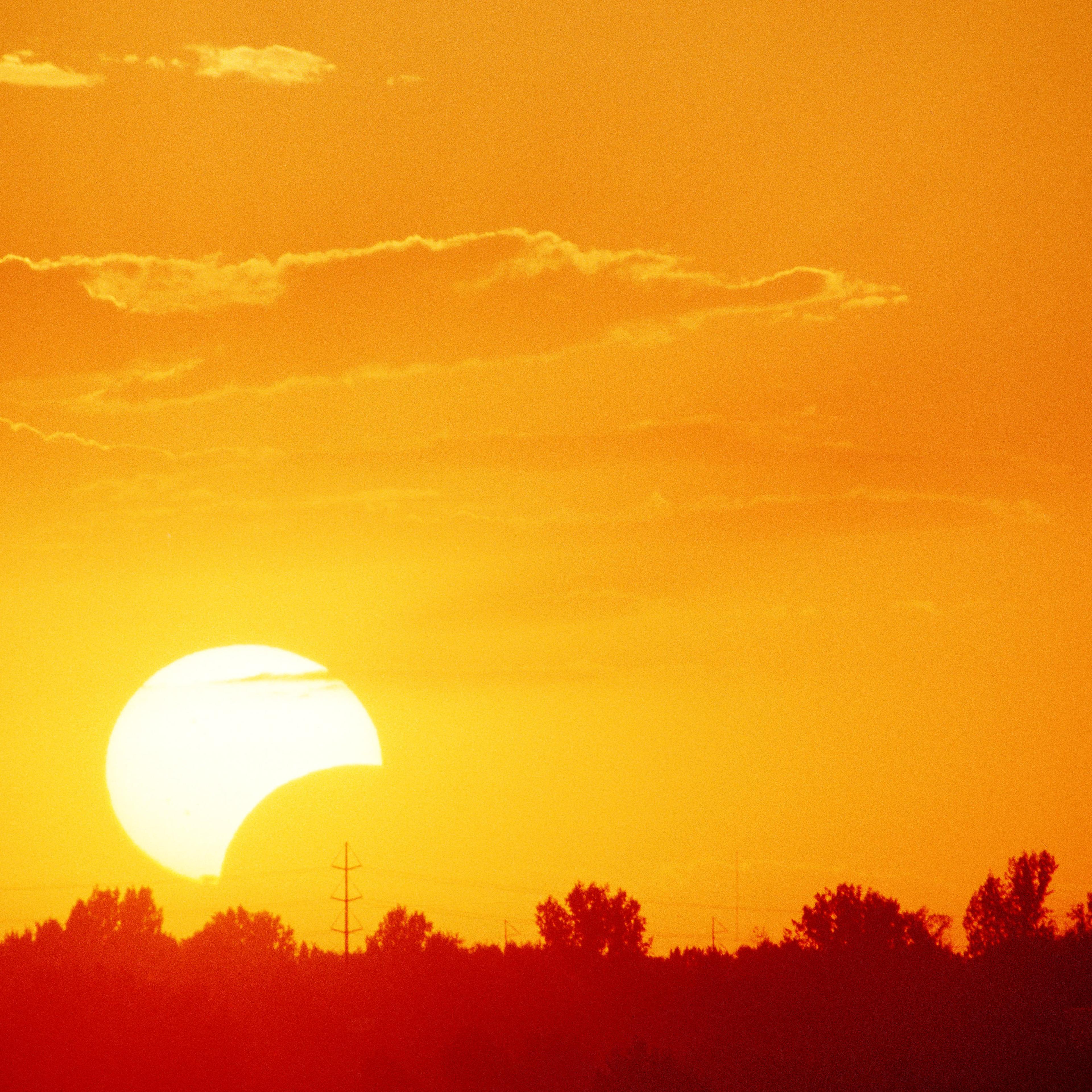 Partial solar eclipse.