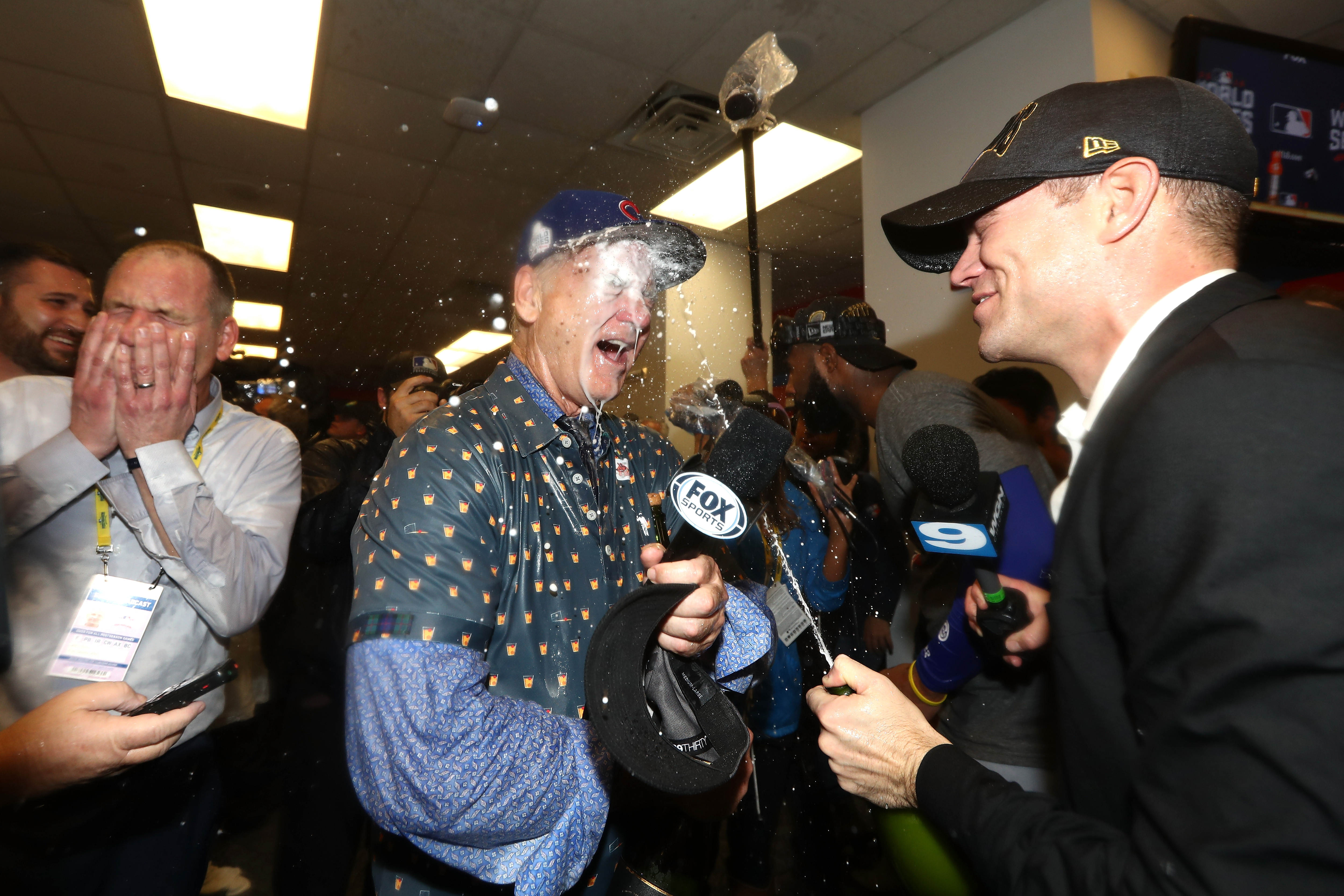 bill murray cubs world series win locker room