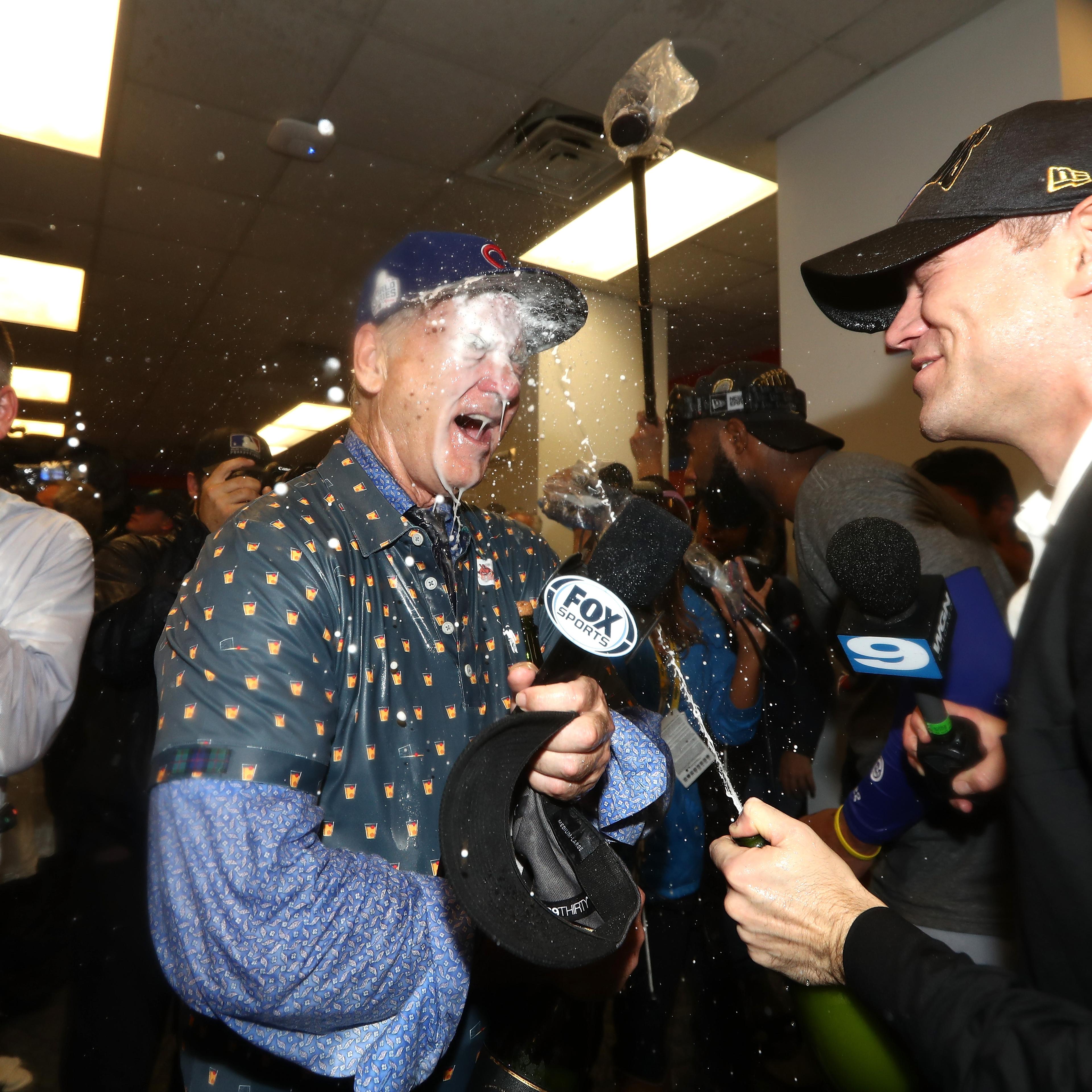 bill murray cubs world series win locker room
