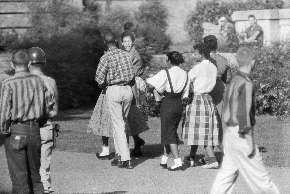 Black Students Walking to Integrated School