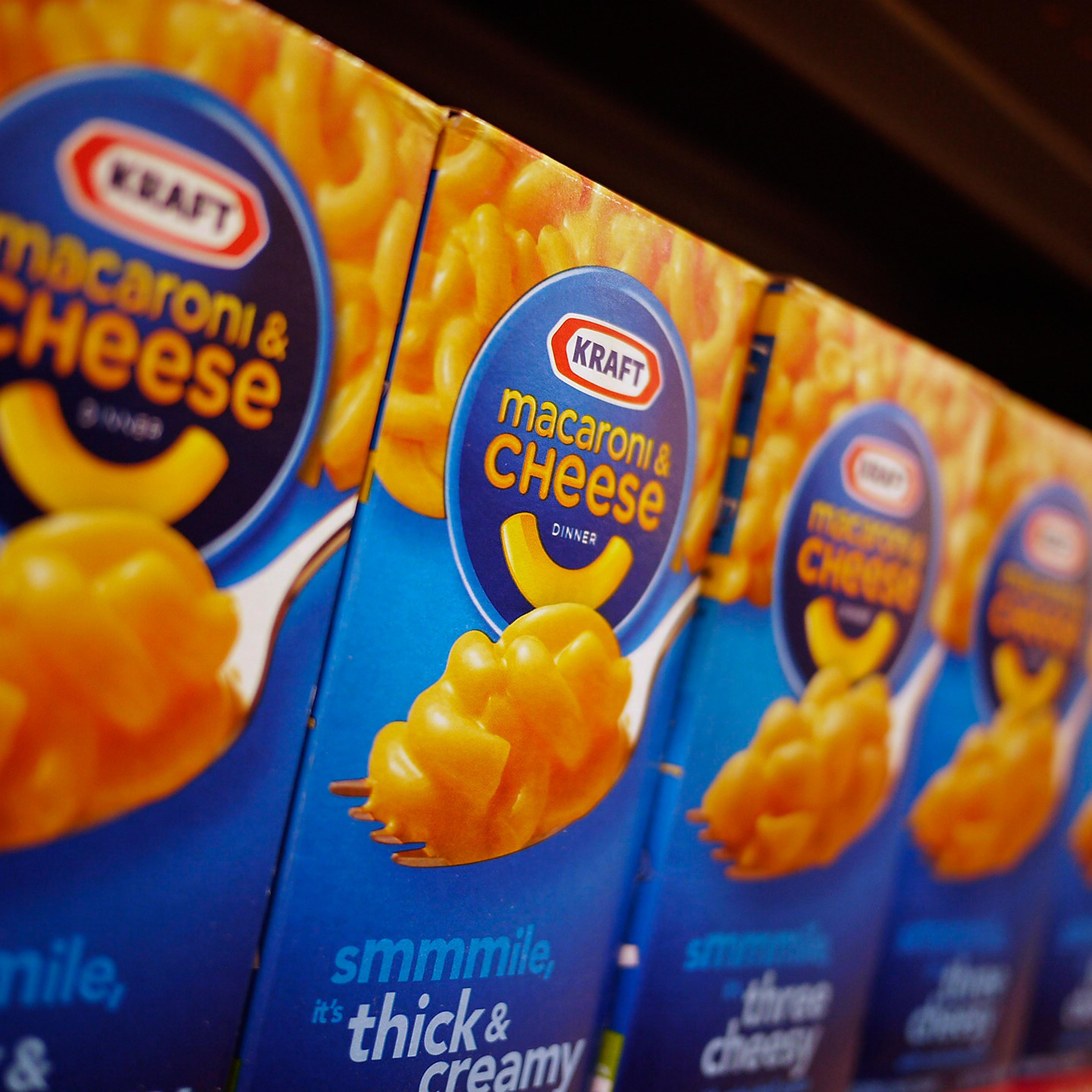Kraft macaroni and cheese products on the shelf at a grocery store in Washington