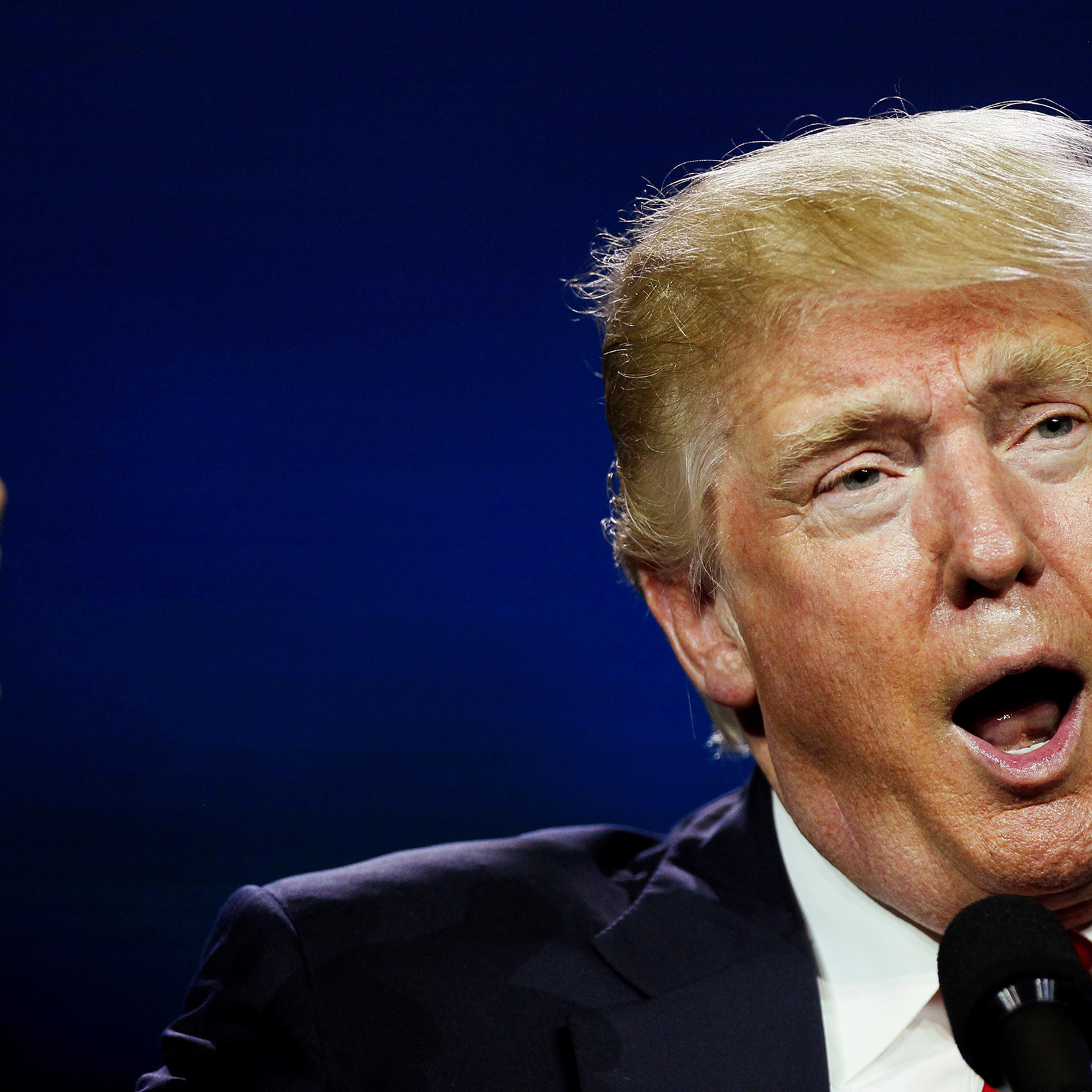 Republican presidential candidate Donald Trump speaks at the Western Conservative Summit in Denver on July 1, 2016.