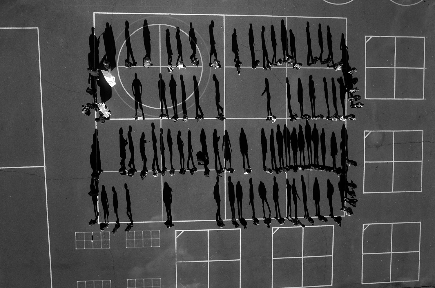 Students were seen in a schoolyard in El Dorado Country, Calif.