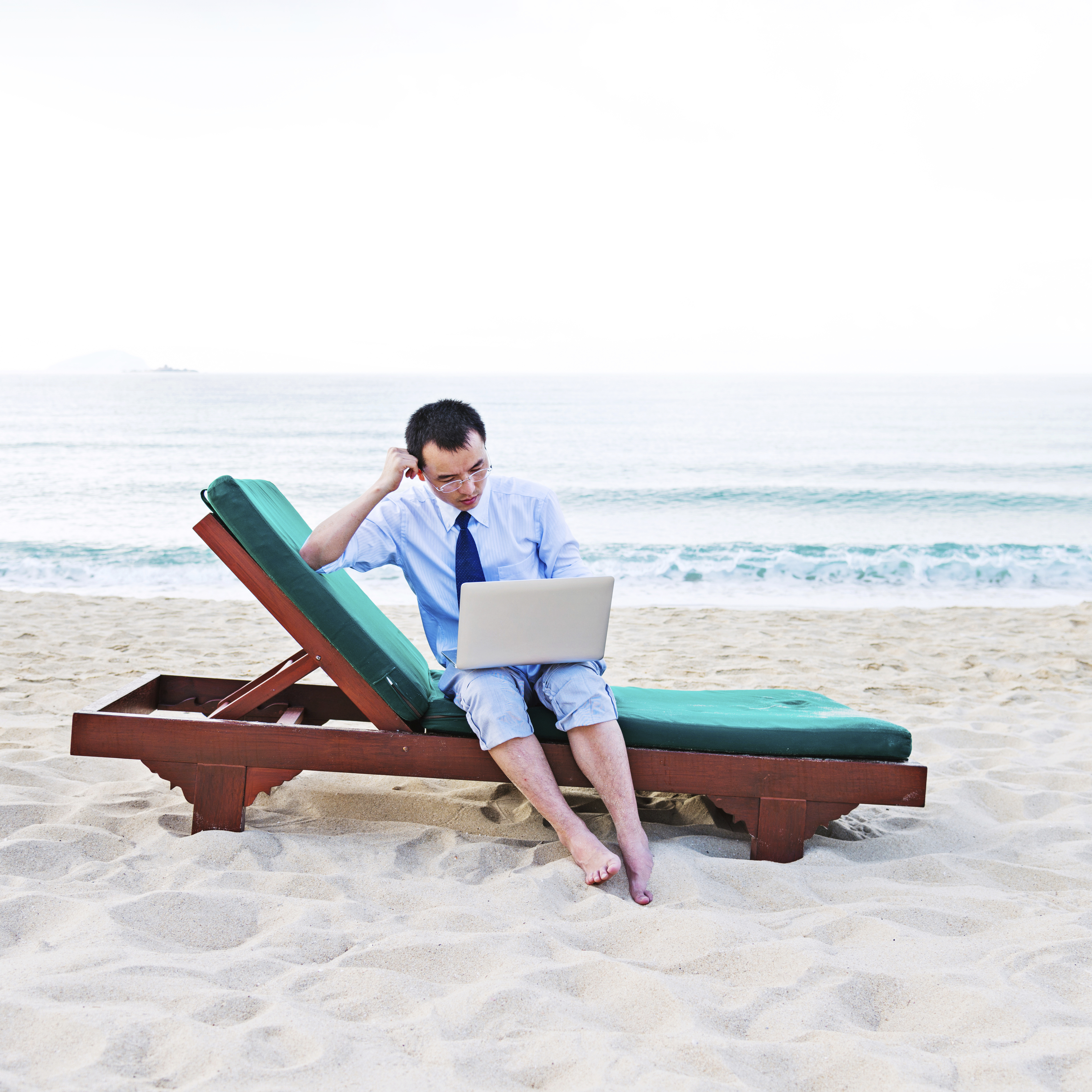 working-at-beach