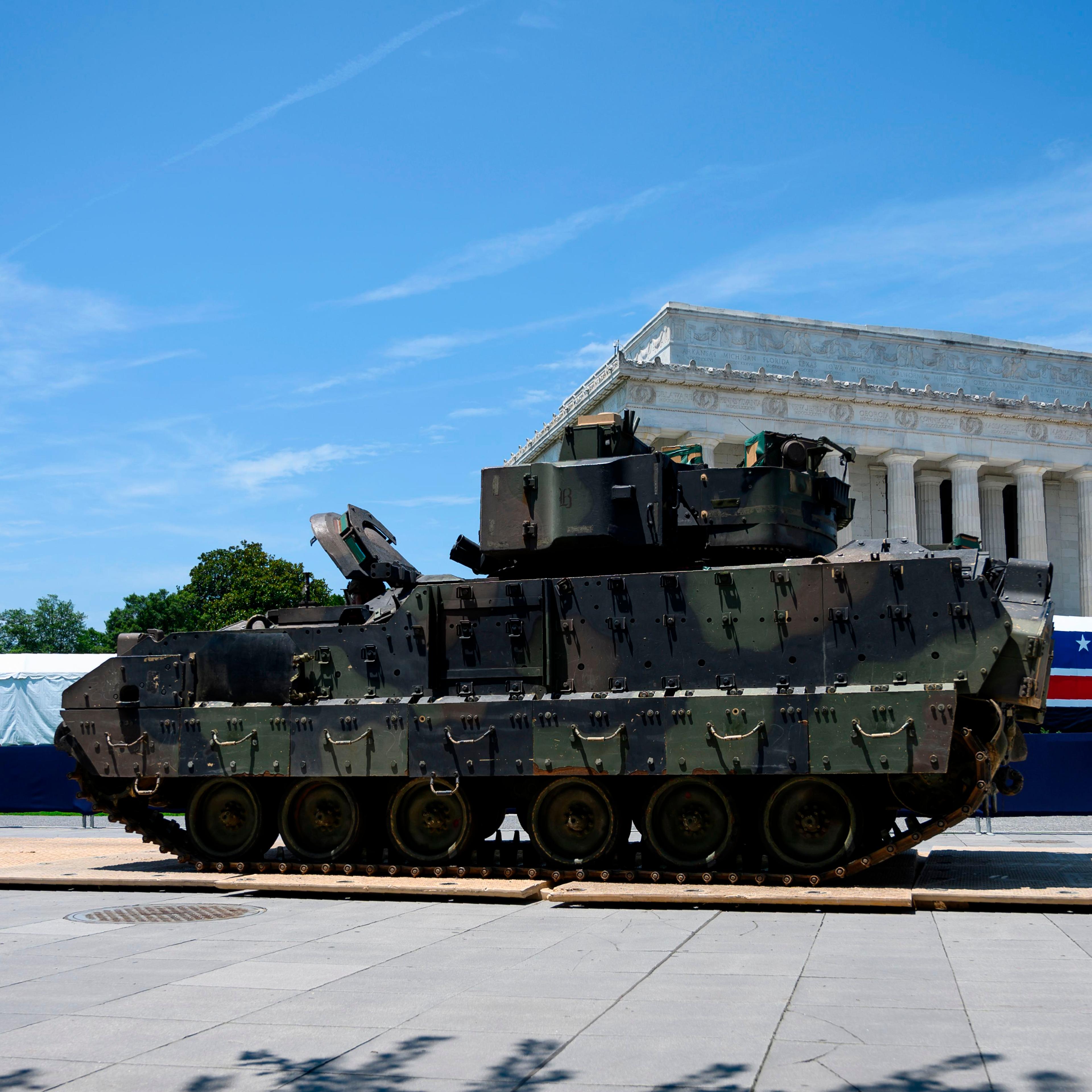 Bradley Fighting Vehicle at Lincoln Memorial
