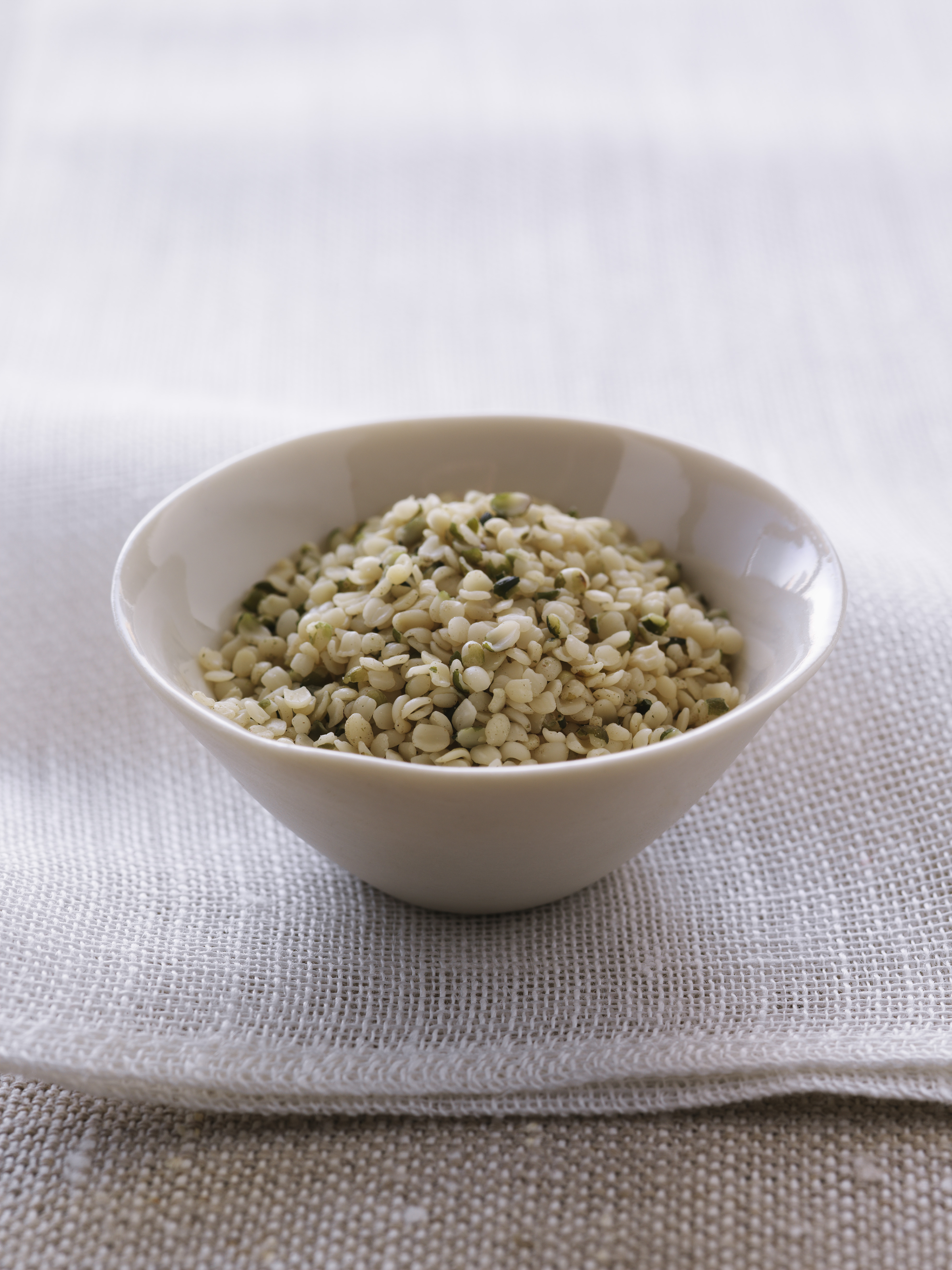 Bowl of hemp seeds