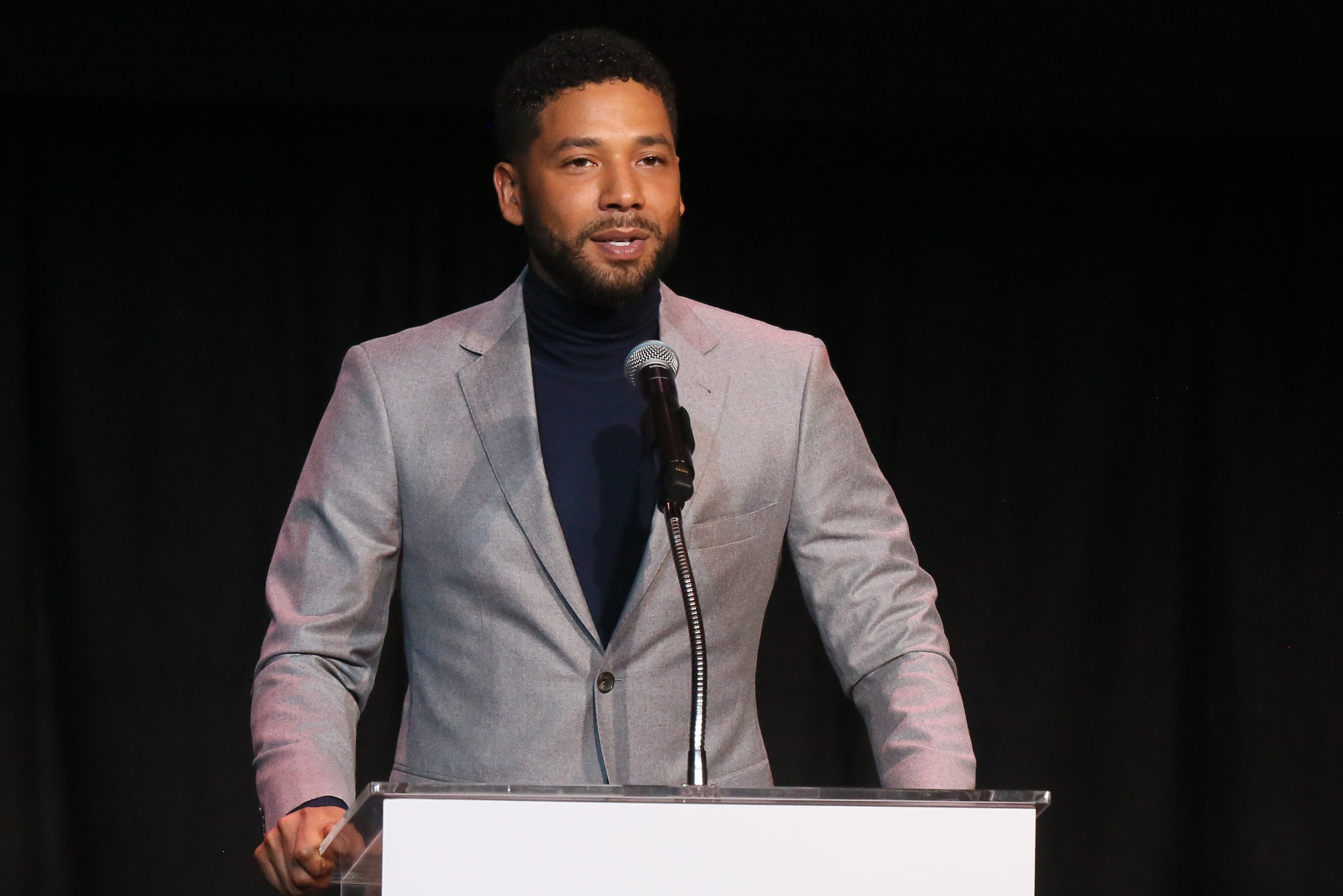 Jussie Smollett speaks at the Children's Defense Fund