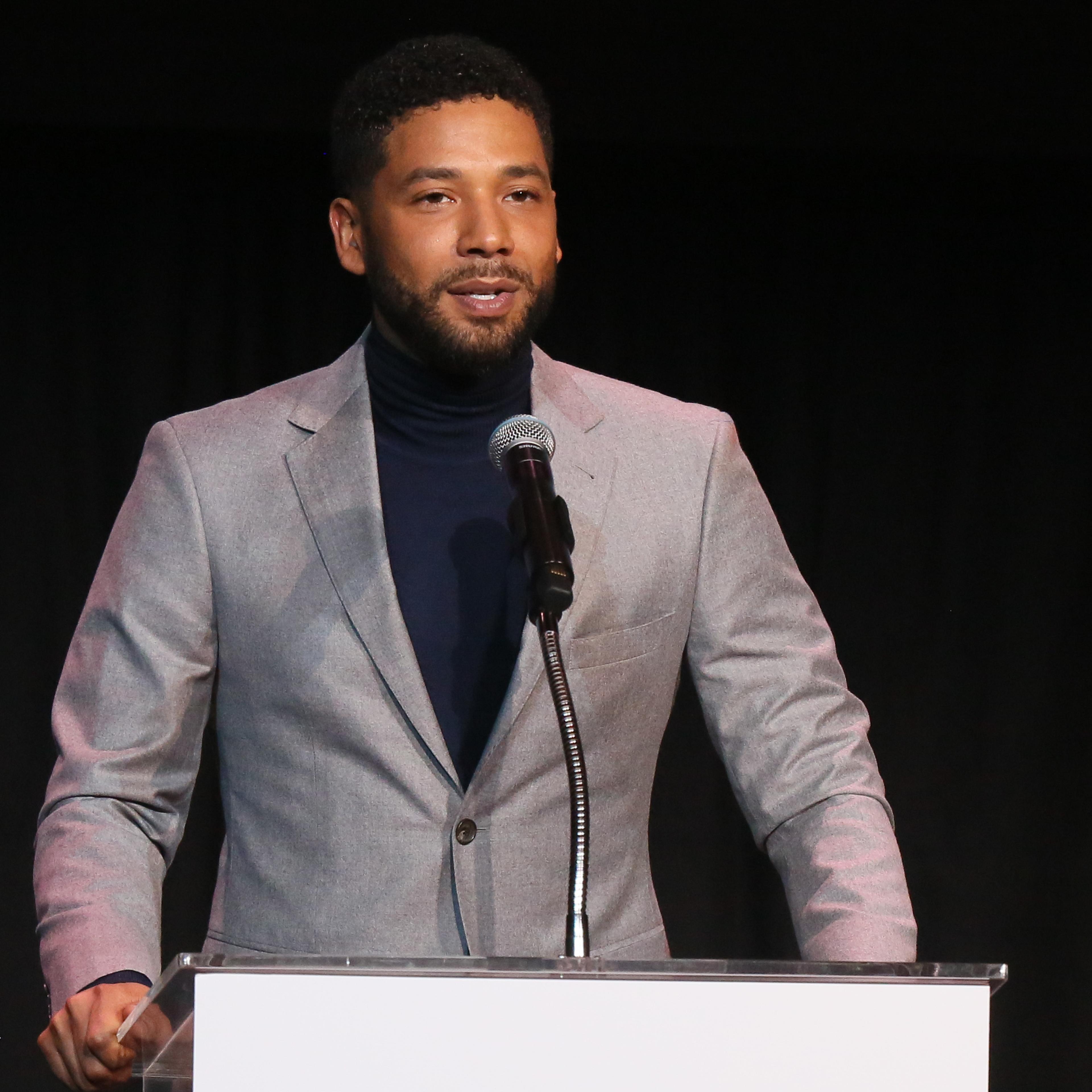 Jussie Smollett speaks at the Children's Defense Fund