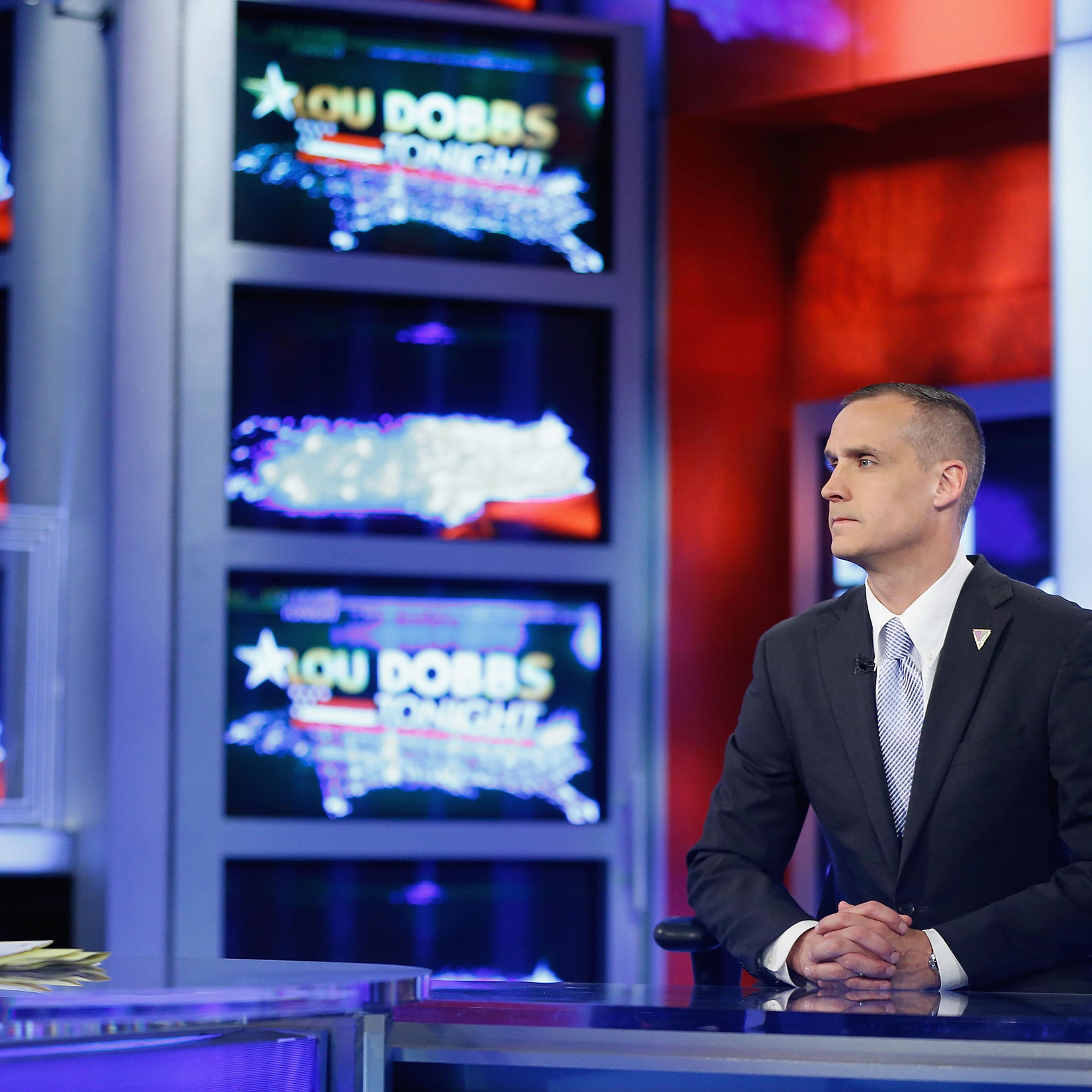 Trump's former campaign manager Corey Lewandowski visits Fox Business Network with Lou Dobbs at FOX Studios in New York City on May 10, 2016.