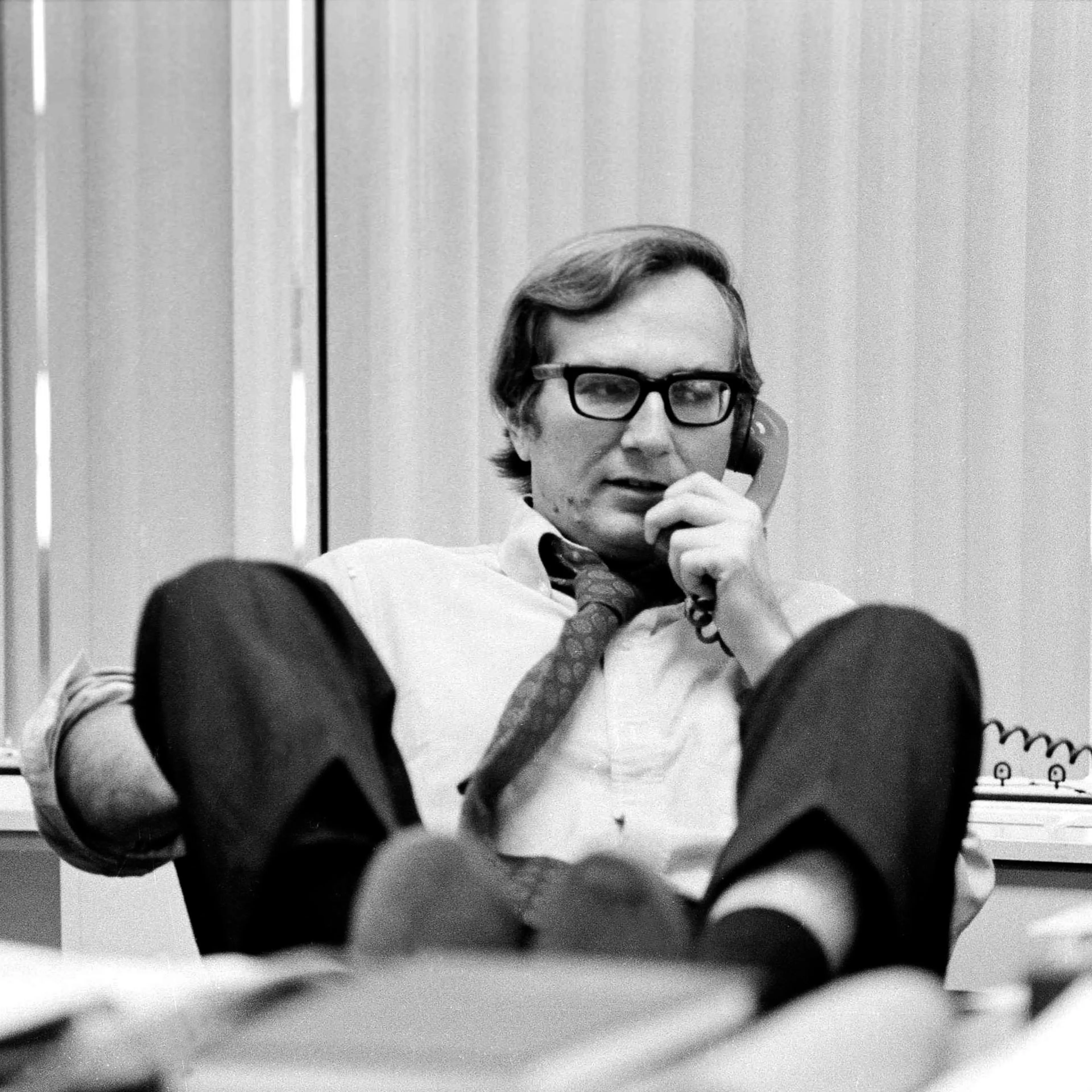 Seymour Hersh in the Washington Bureau of the New York Times in 1975.