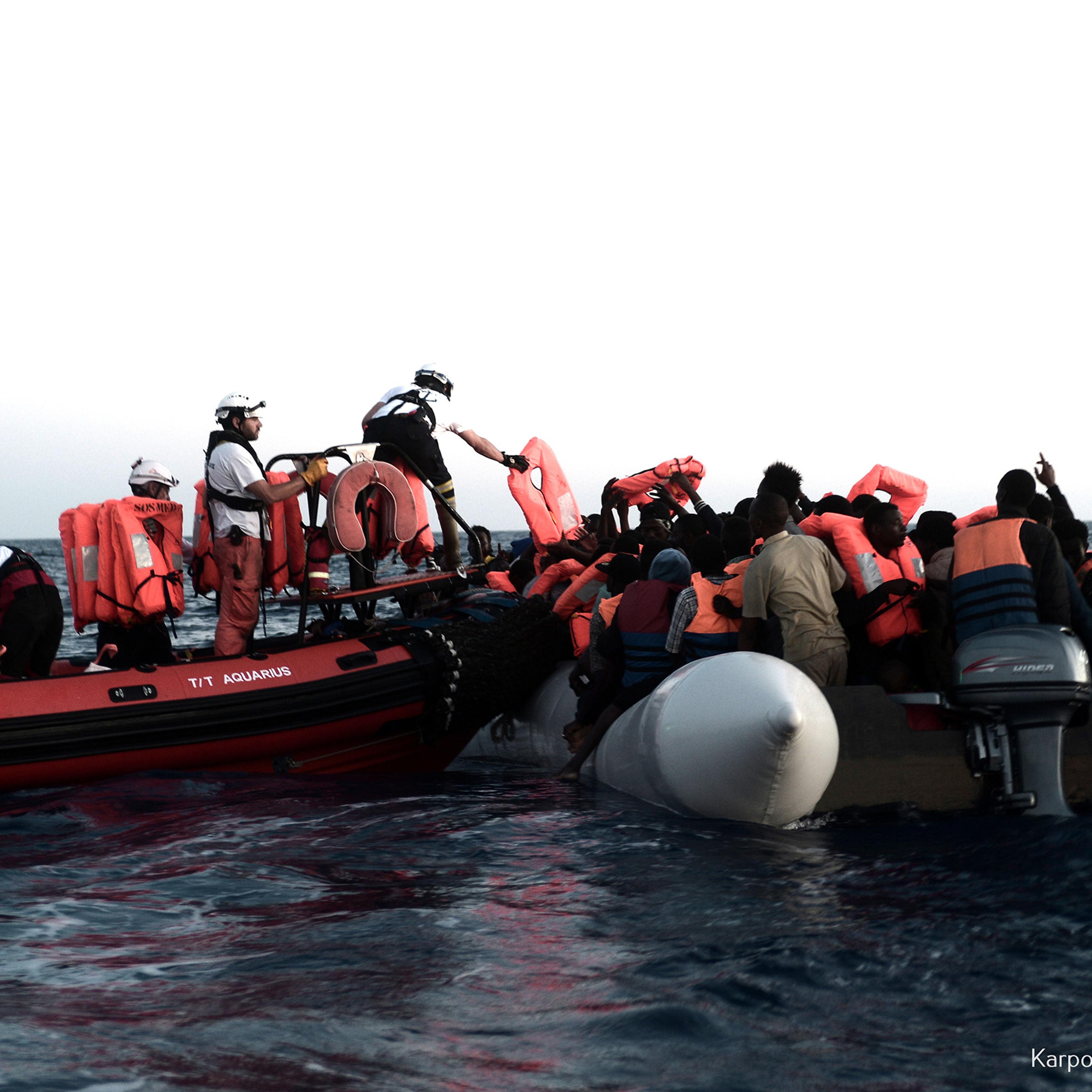 Aquarius Ship Rescue Libyan Migrants
