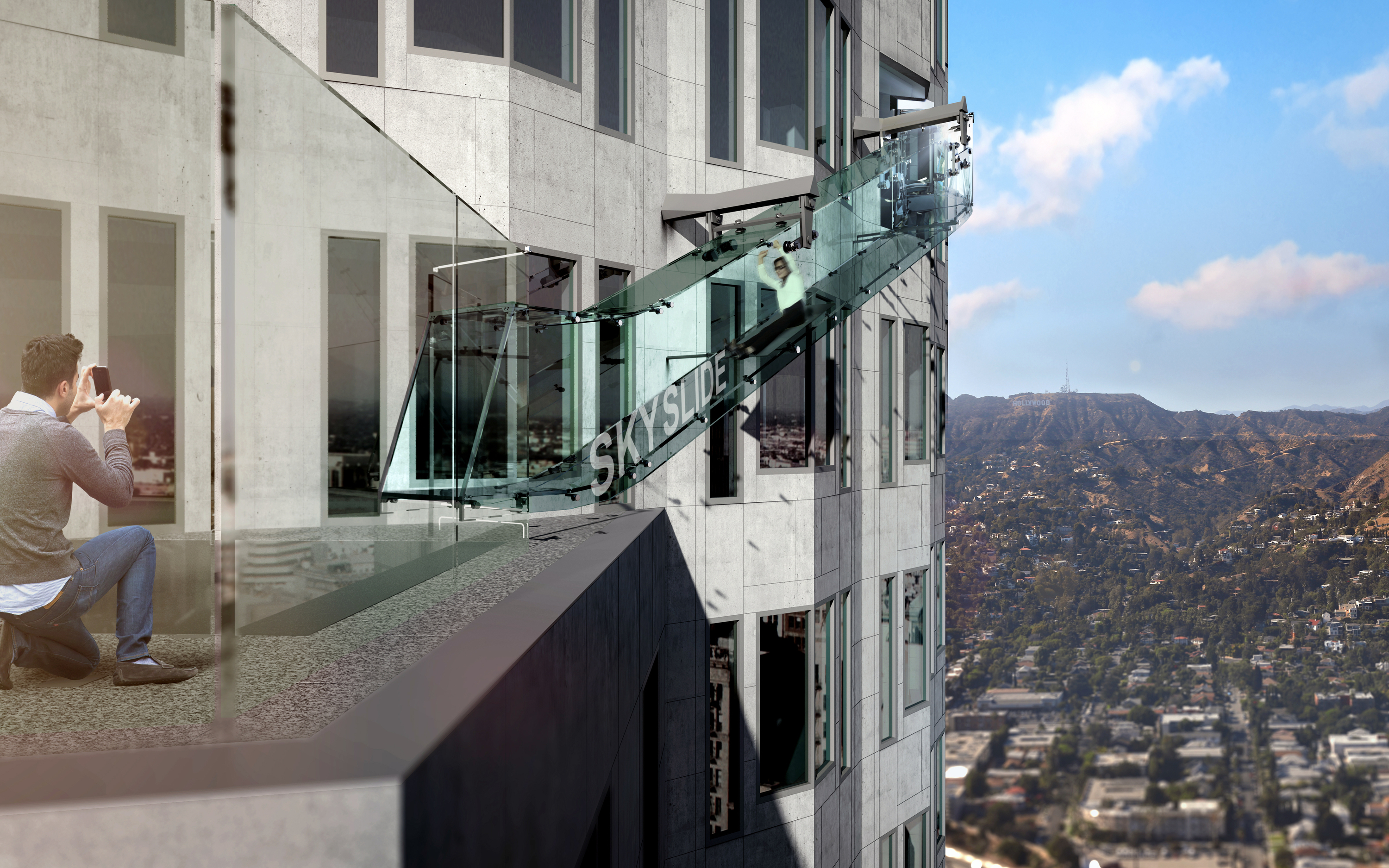 US Bank Tower in Los Angeles to Open Glass Skyslide