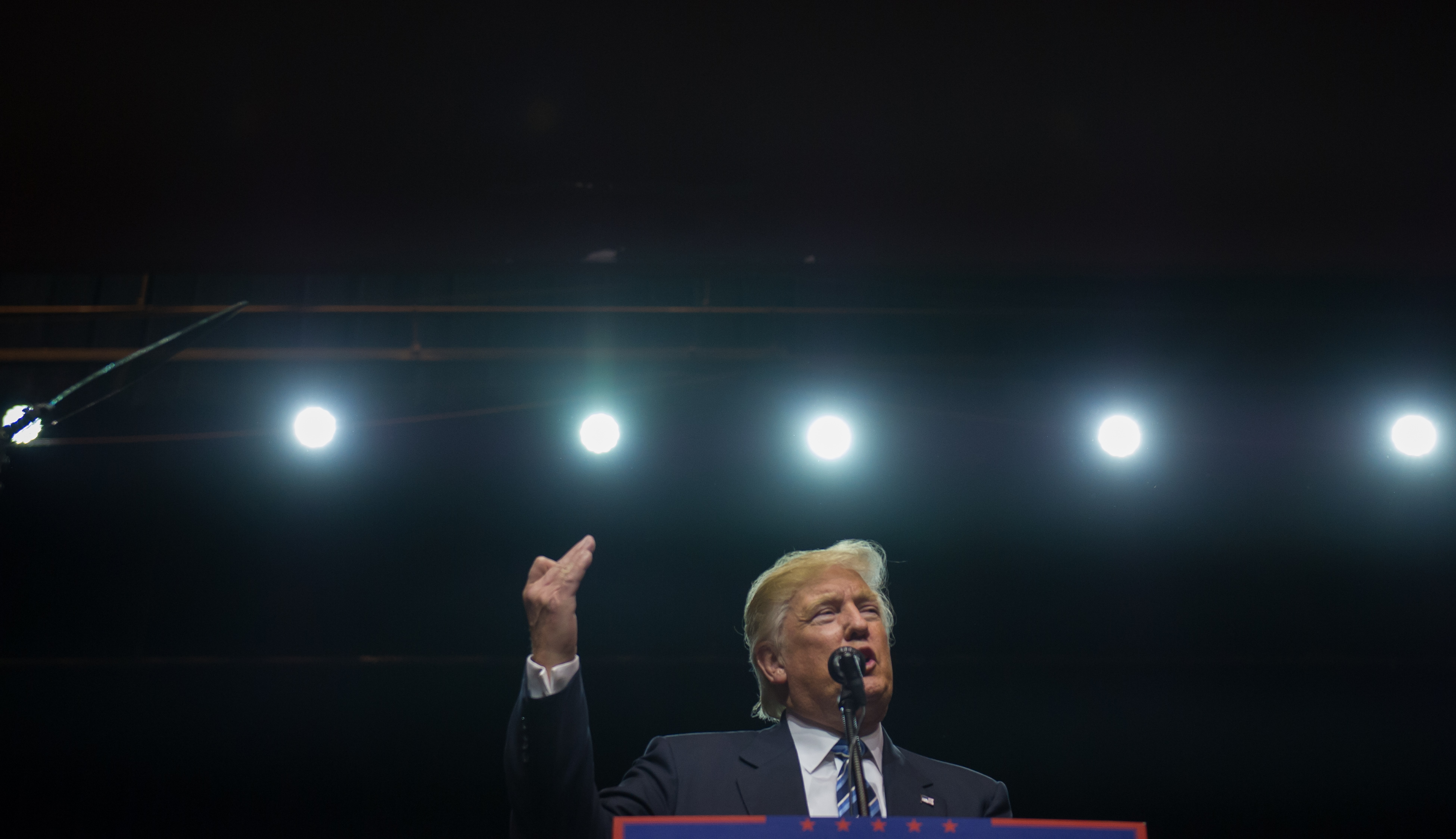 Republican Presidential Candidate Donald Trump Campaigns In Canton, Ohio
