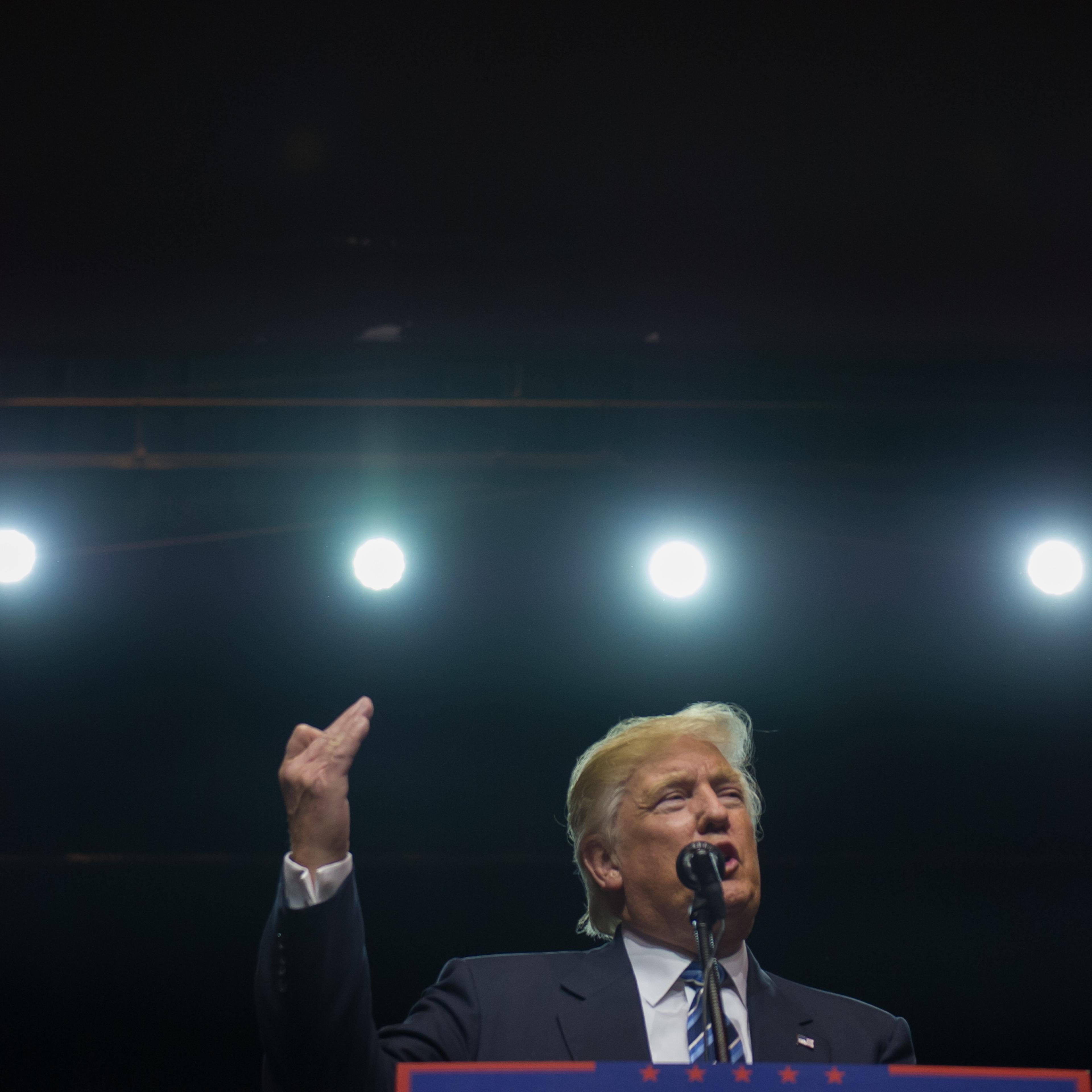 Republican Presidential Candidate Donald Trump Campaigns In Canton, Ohio