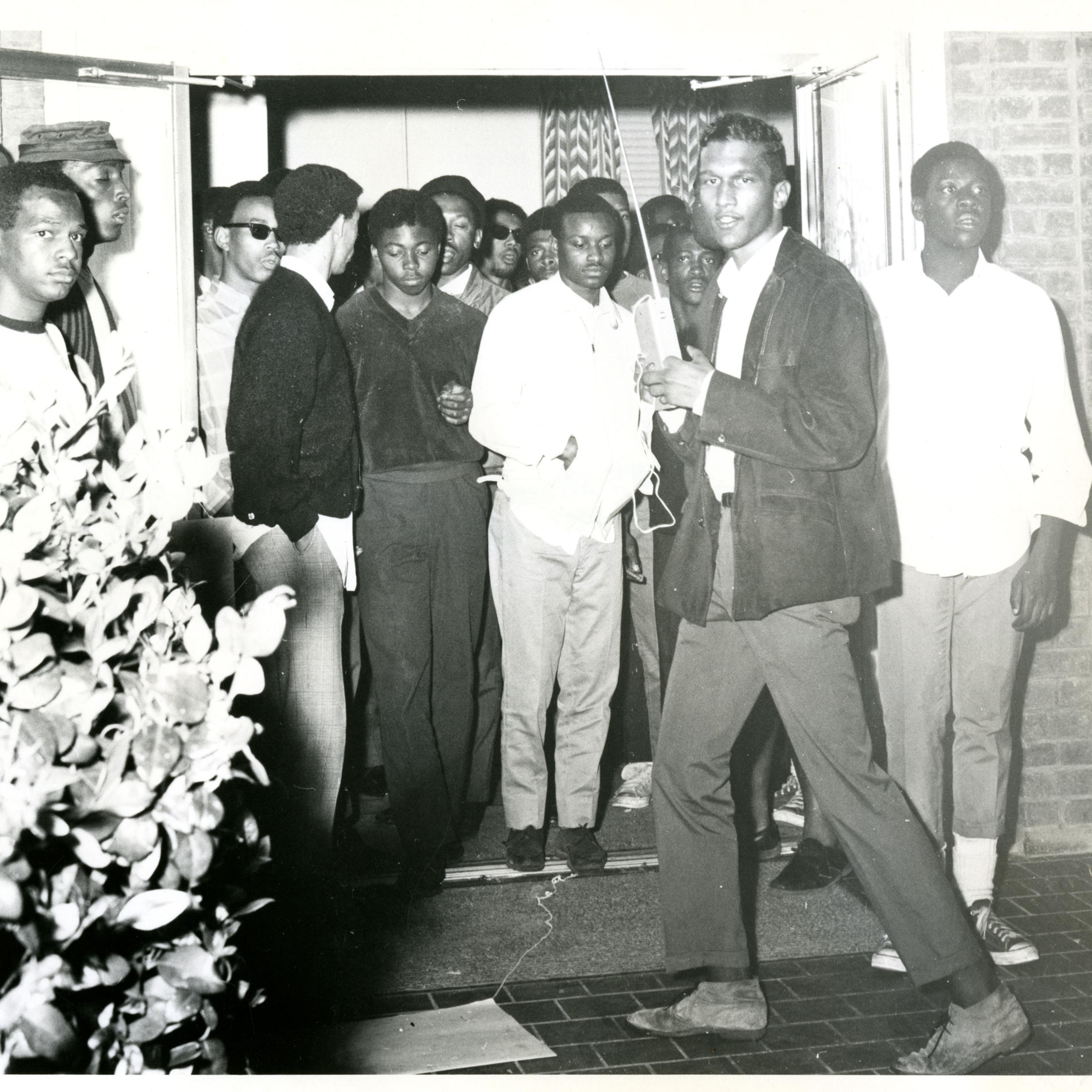 Photo of the Tuskegee student uprising in 1968