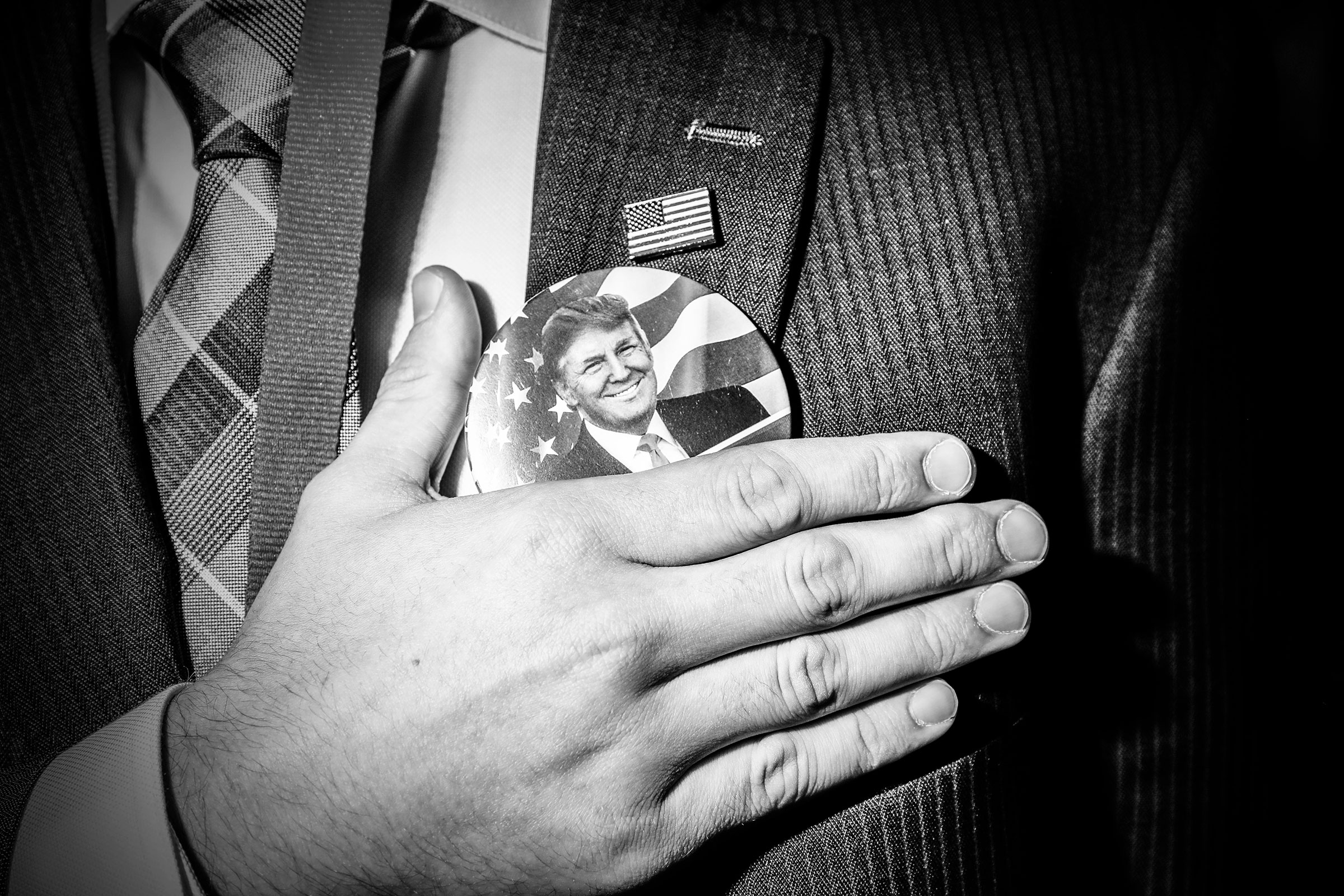 An attendee at the Conservative Political Action Conference (CPAC) in Maryland, February 22, 2018.