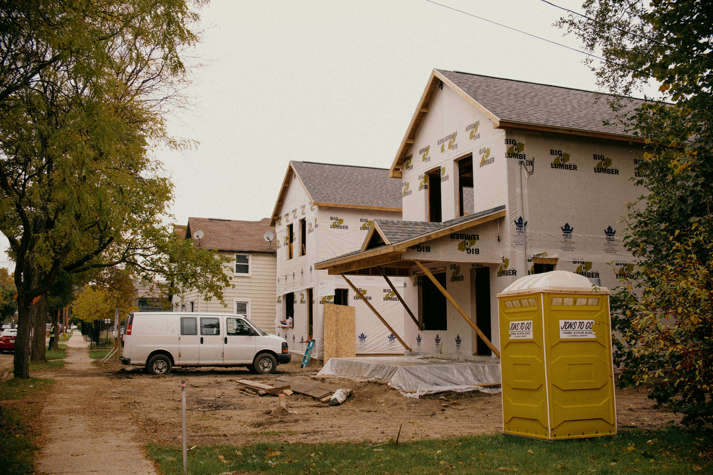 New affordable housing under construction in Northside neighborhood of Kalamazoo, a project being funded by the Foundation for Excellence.