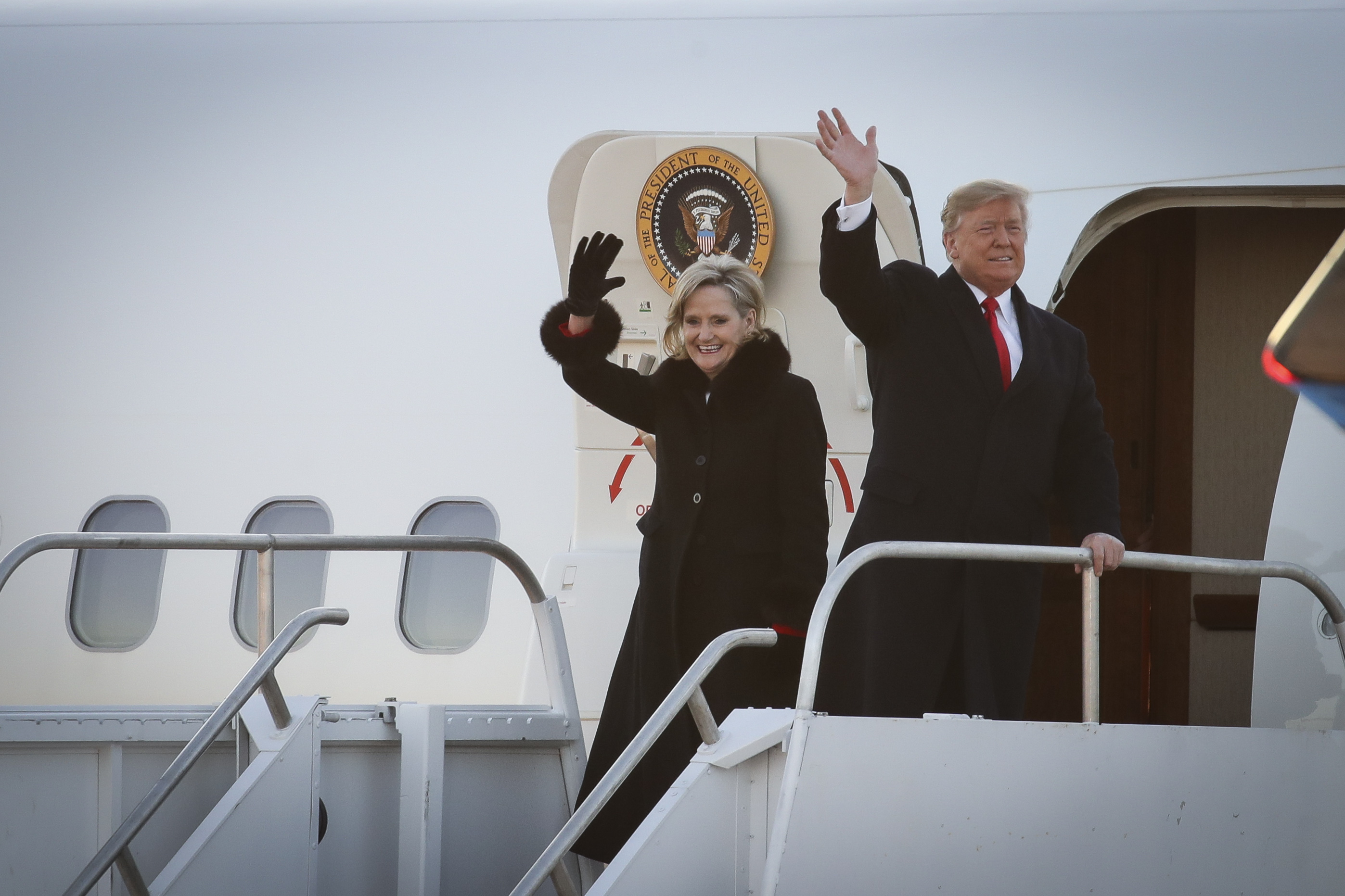 President Trump Holds Rally For Mississippi GOP Senate Candidate Cindy Hyde-Smith In Tupelo