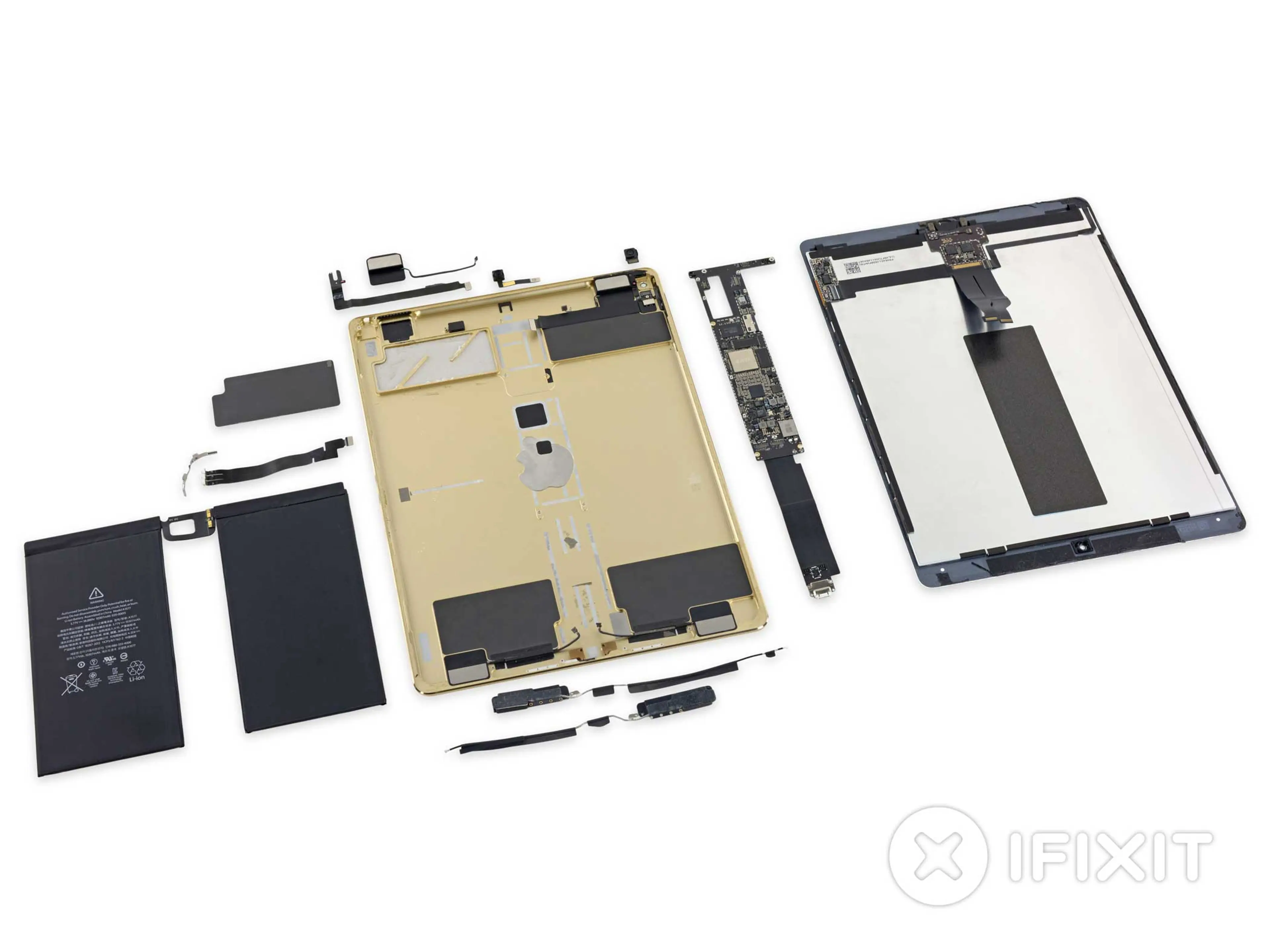 The iPad Pro is tough to repair. The iFixit team gave it a three out of 10 repairability score, since the adhesive holding everything in place makes it hard to fix.