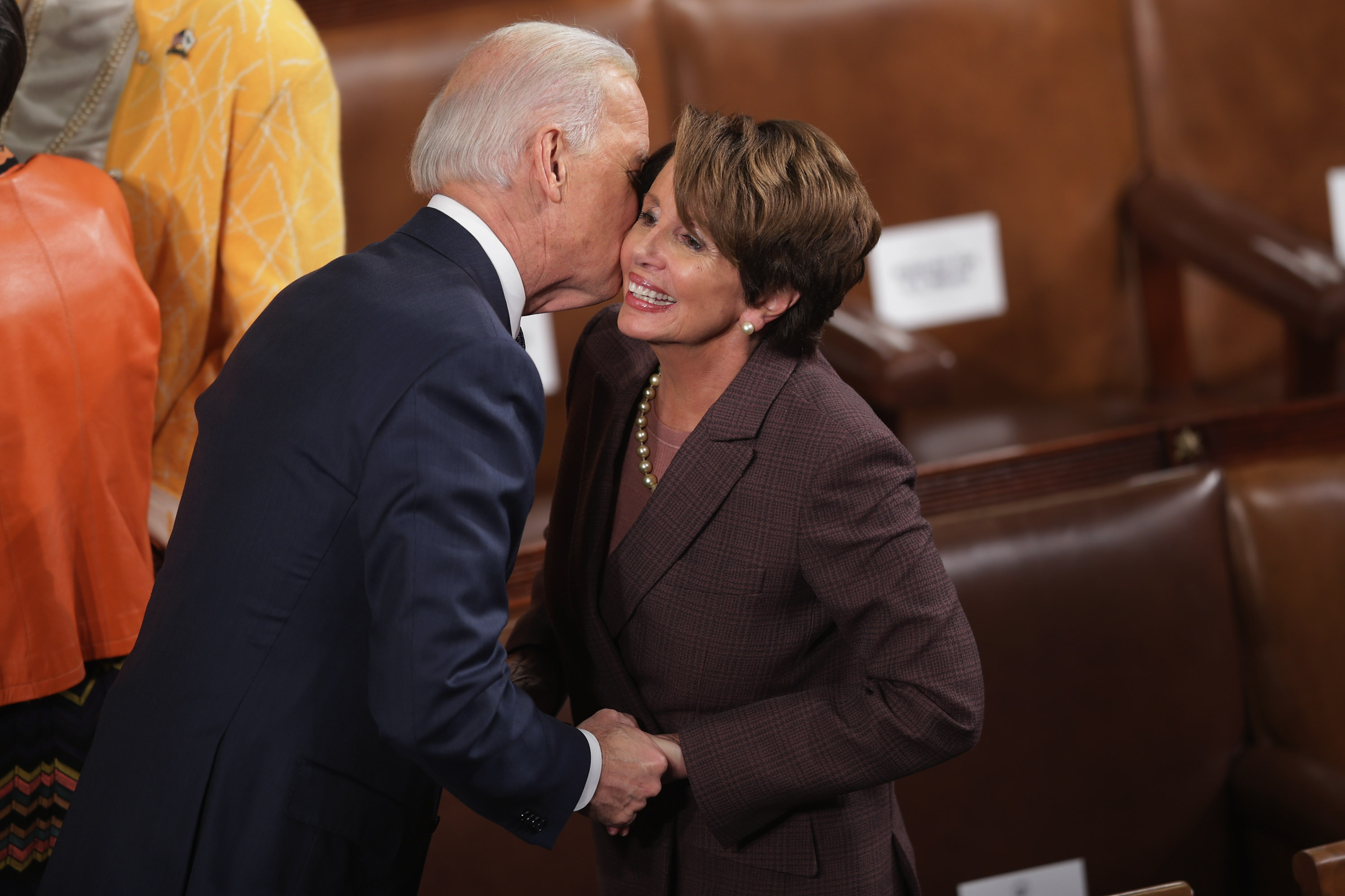 Nancy Pelosi with Joe Biden
