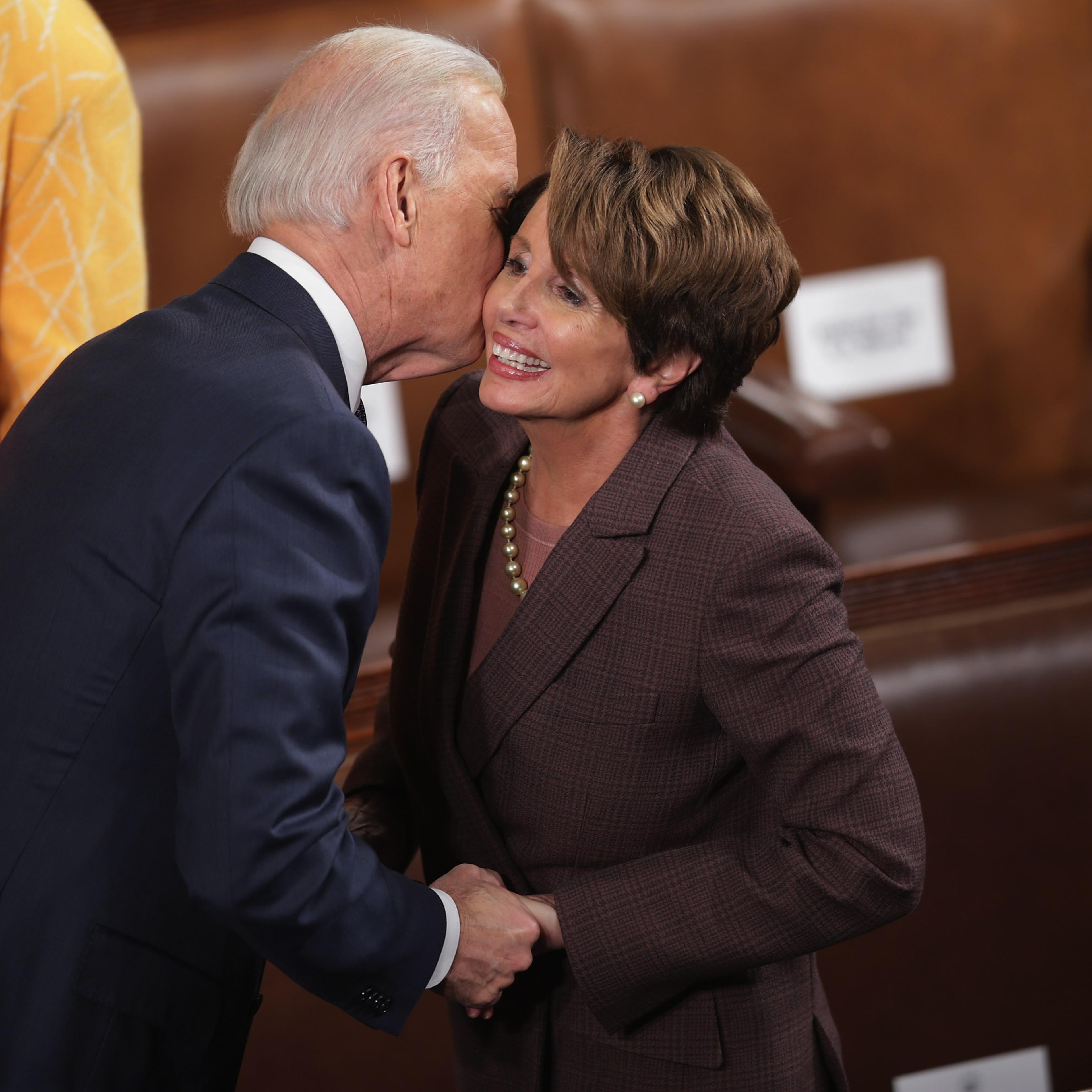 Nancy Pelosi with Joe Biden