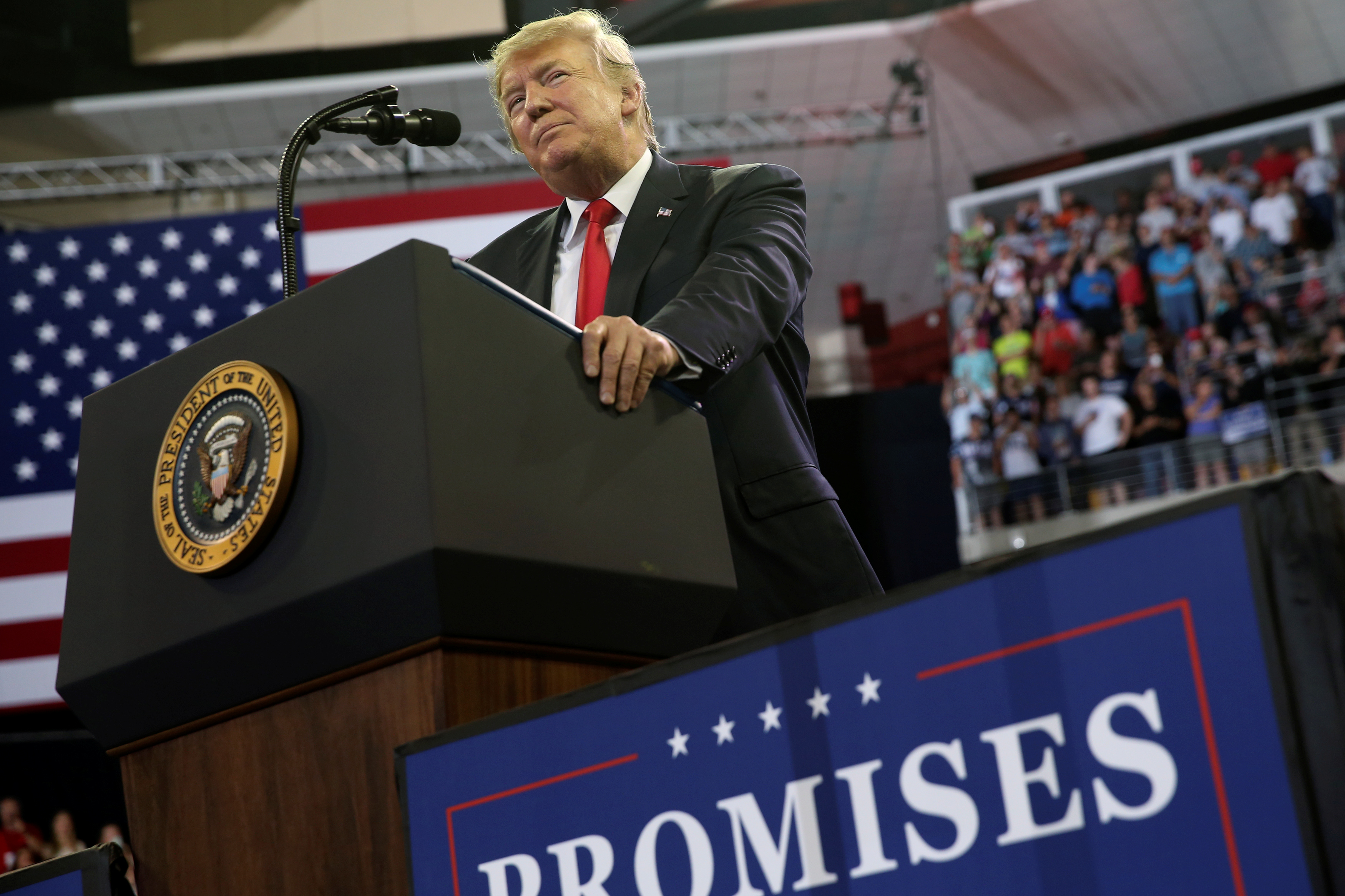U.S. President Trump holds a rally in Duluth, Minnesota