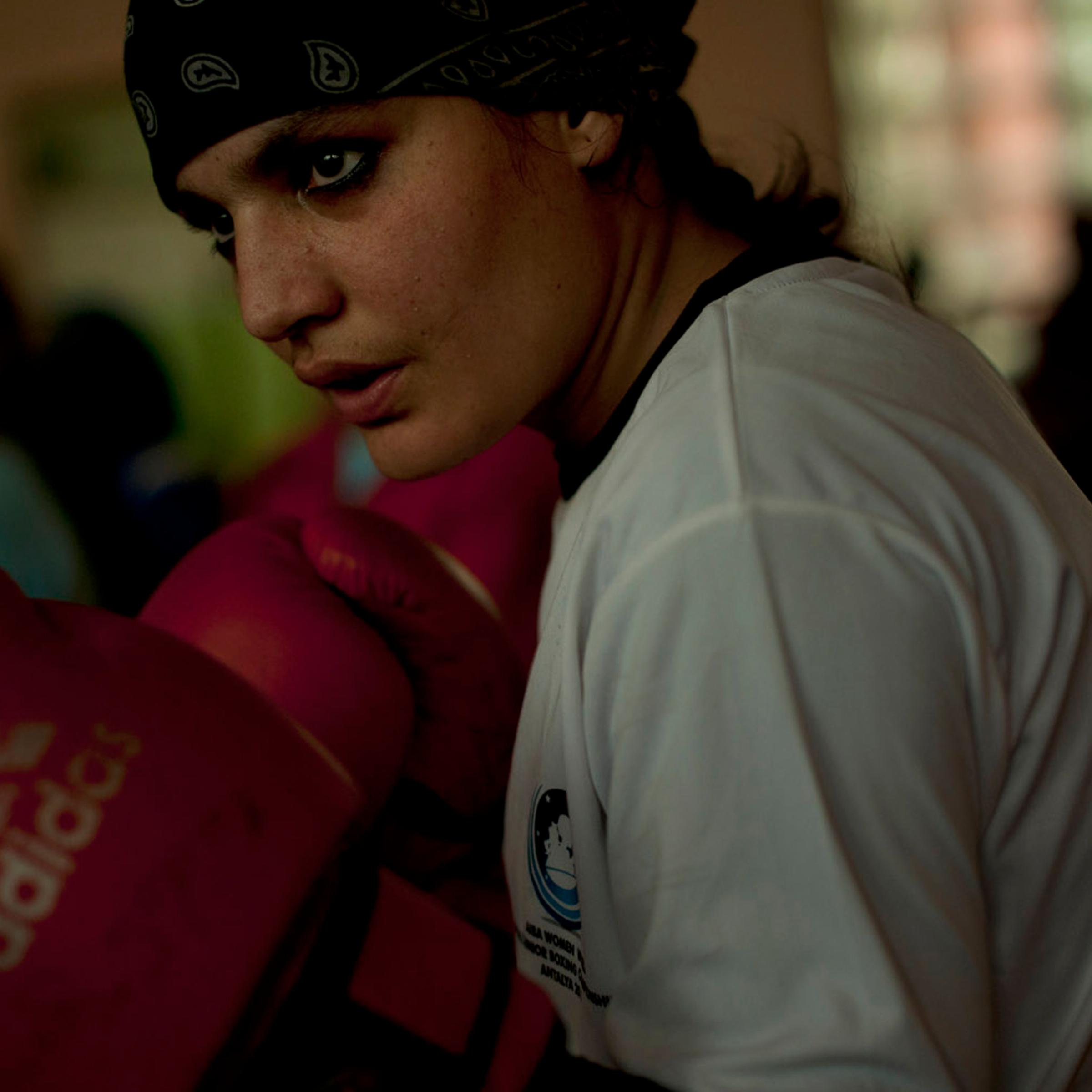 Rahimi was first inspired to fight after watching a video of professional boxer Laila Ali, Muhammad Ali's daughter, on YouTube