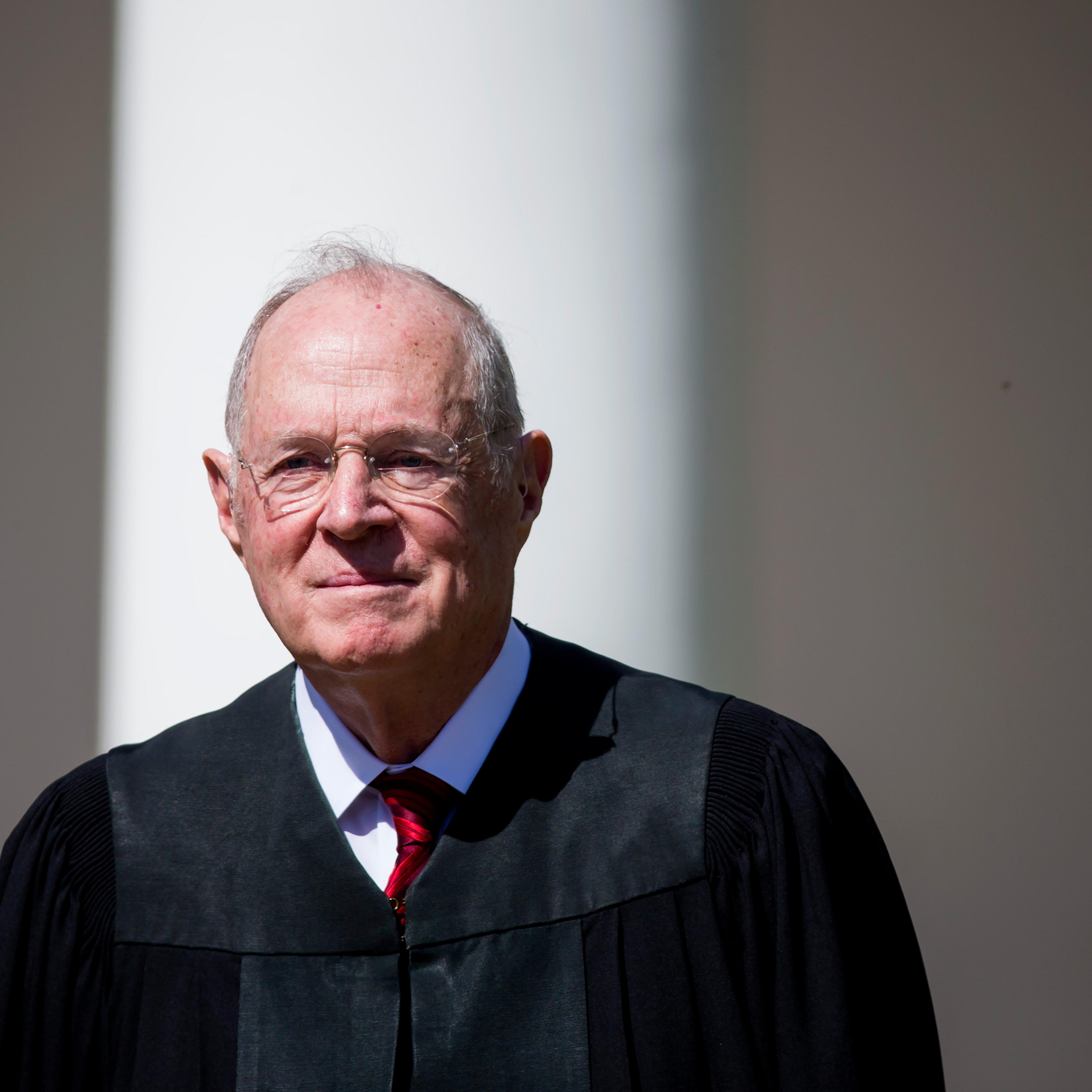 U.S. Supreme Court Associate Justice Anthony Kennedy is seen during a ceremony in the Rose Garden at the White House April 10, 2017 in Washington, D.C.