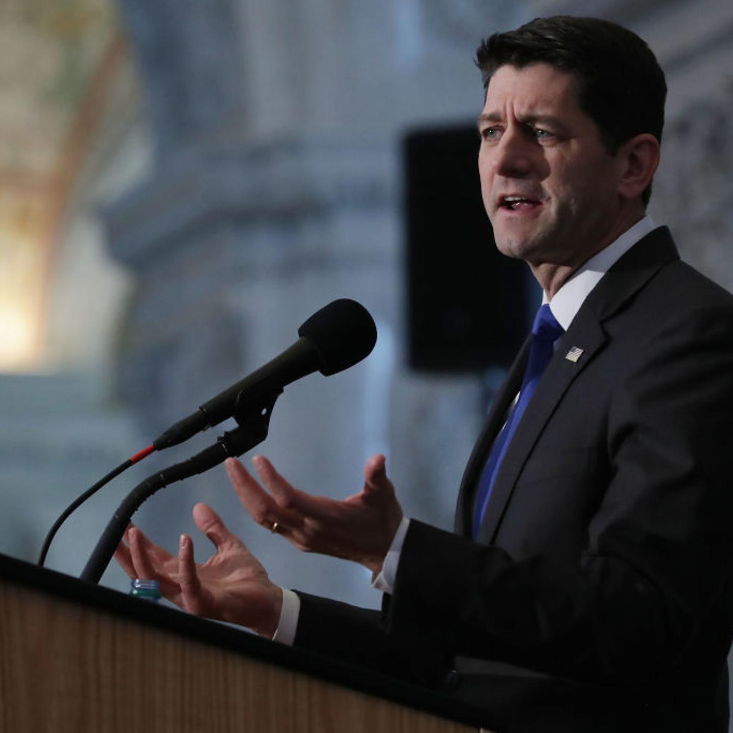 Speaker of the House Paul Ryan delivers a farewell address on Capitol Hill