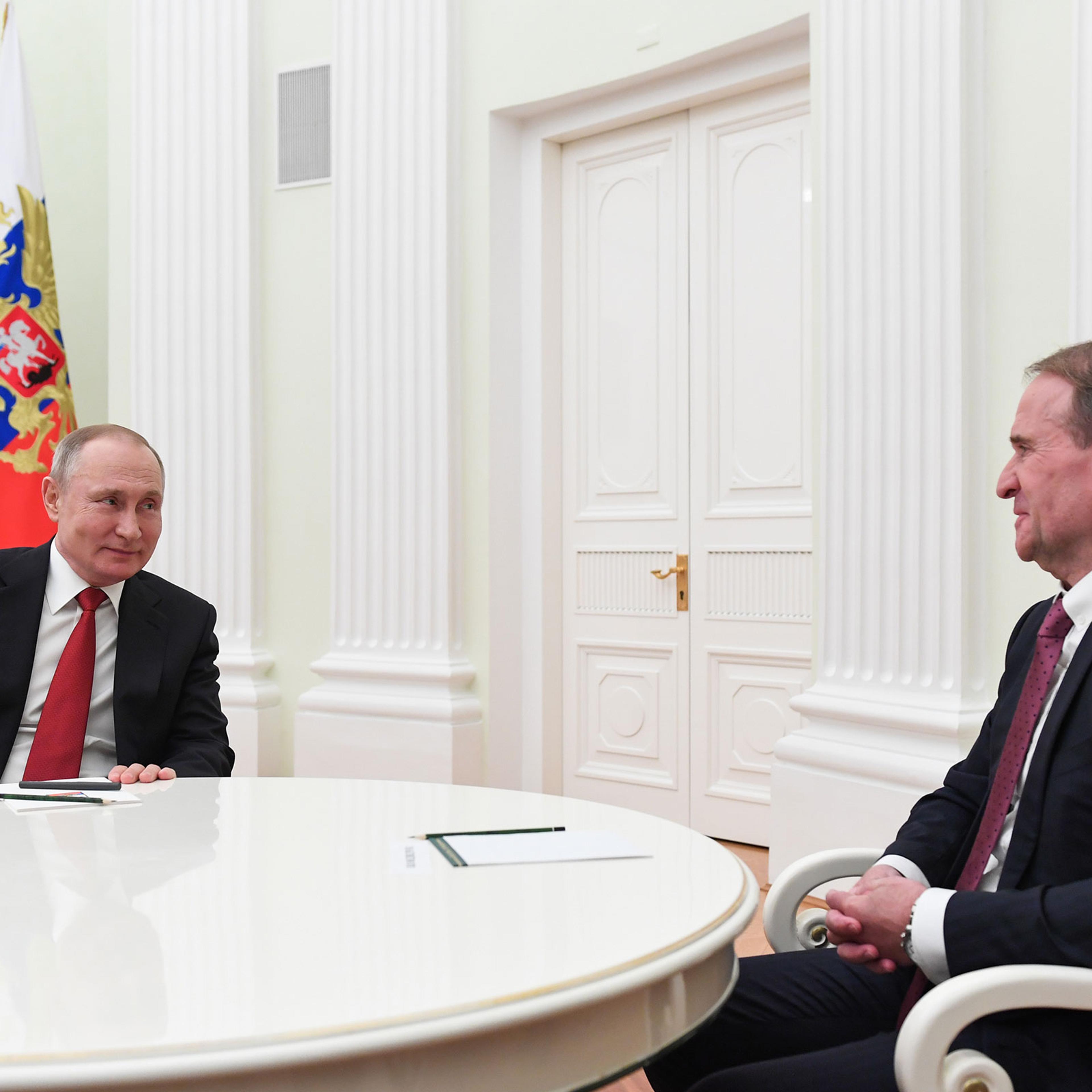 Russia: Russia's President Putin meets with Ukraine's Opposition Platform leader Medvedchuk