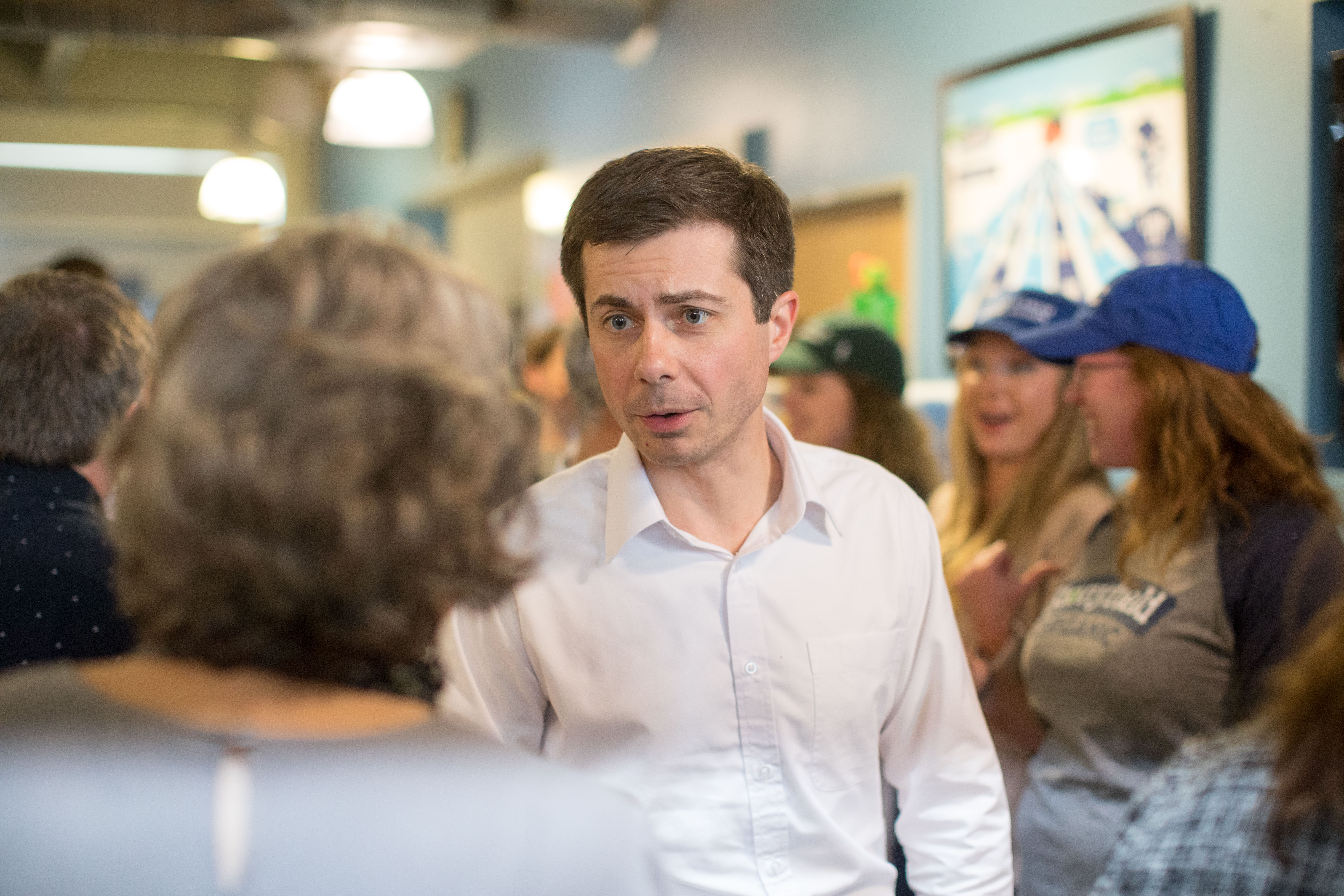 Democratic Presidential Candidate Pete Buttigieg Campaigns In New Hampshire