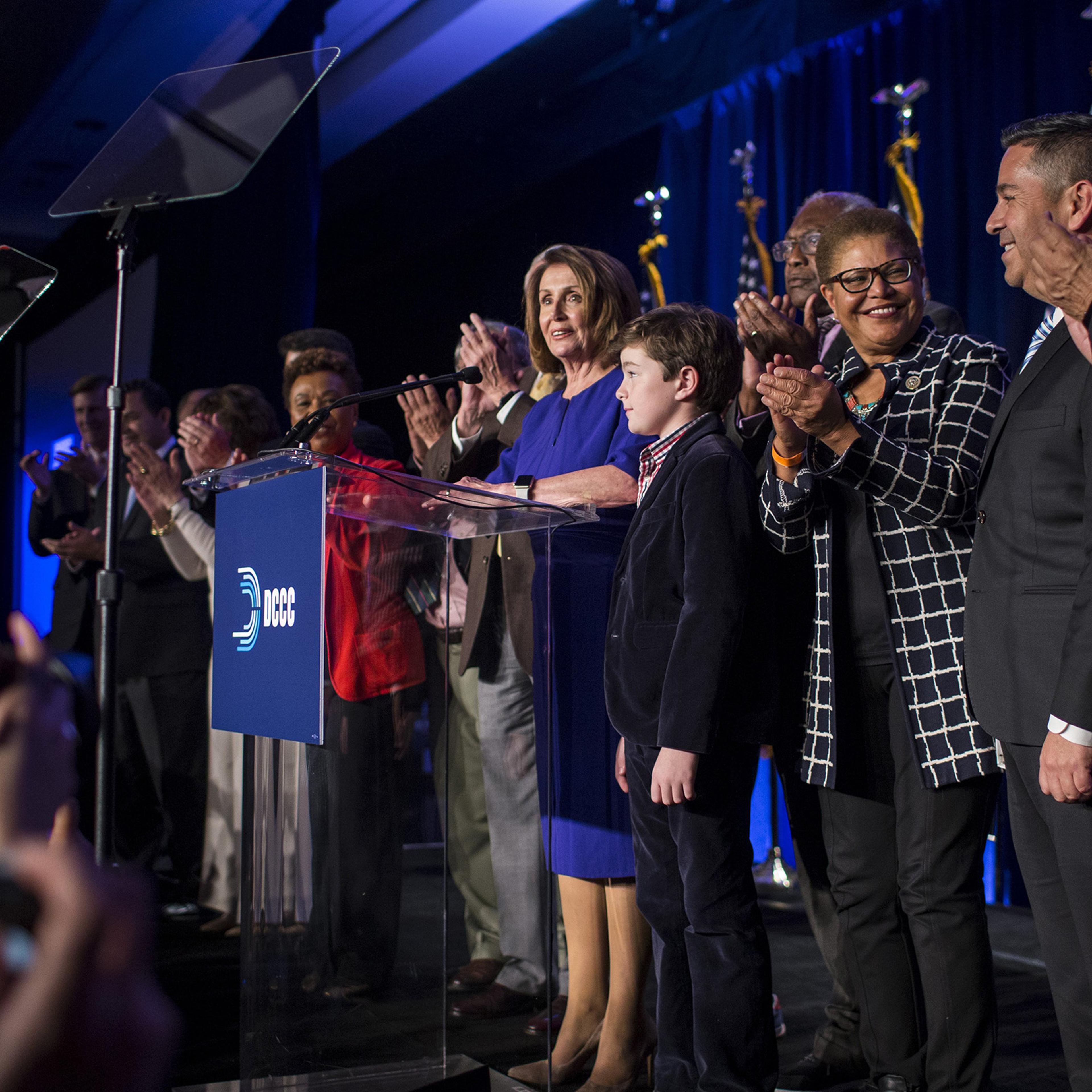 Nancy Pelosi And Congressional Democrats Gather In Washington DC For Election Night