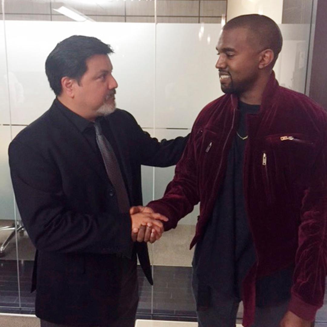 Videographer Daniel Ramos and Kanye West shaking hands after West apologized to Ramos as part of a settlement, in March 2015 in Los Angeles.