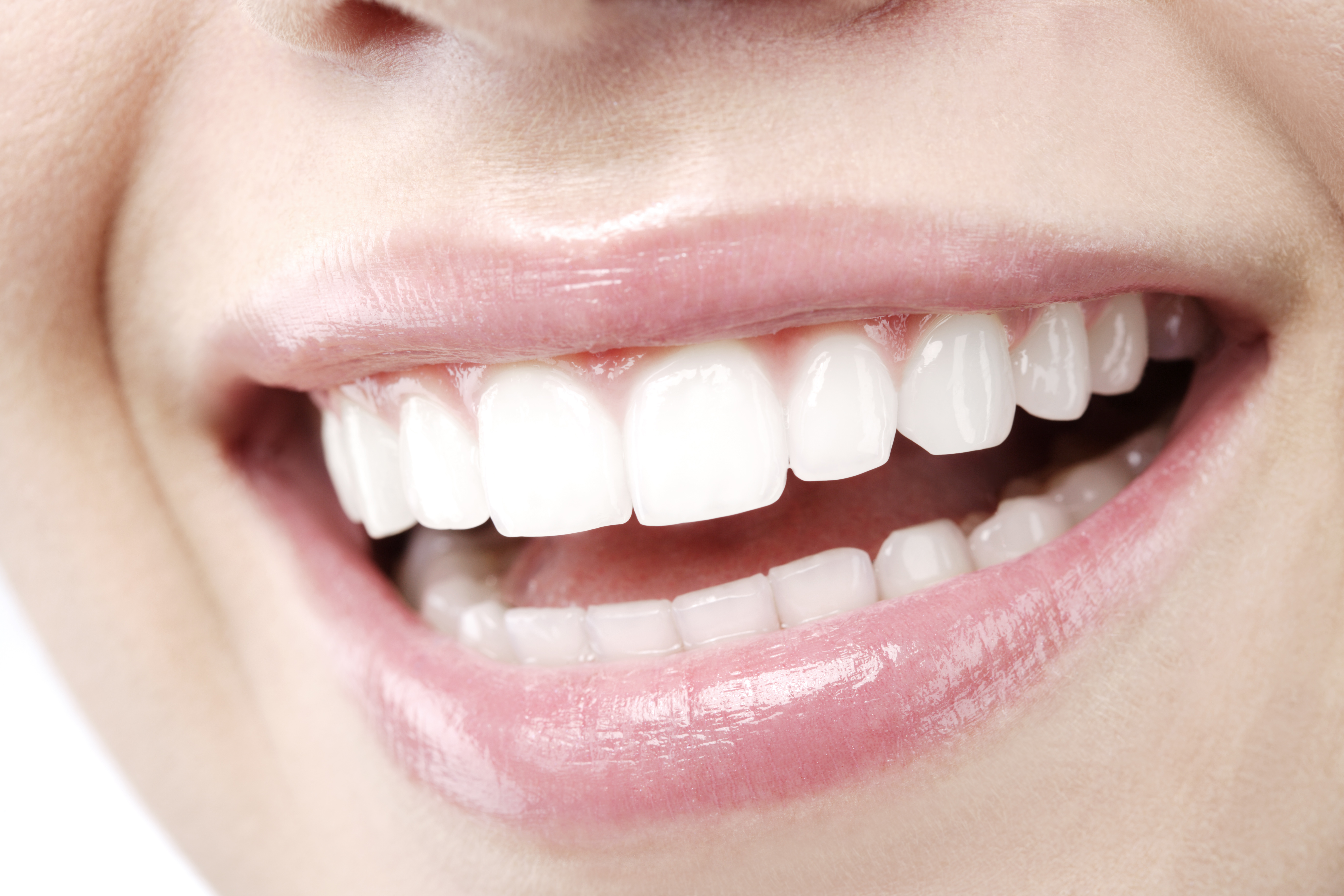 Close-up of young woman's mouth