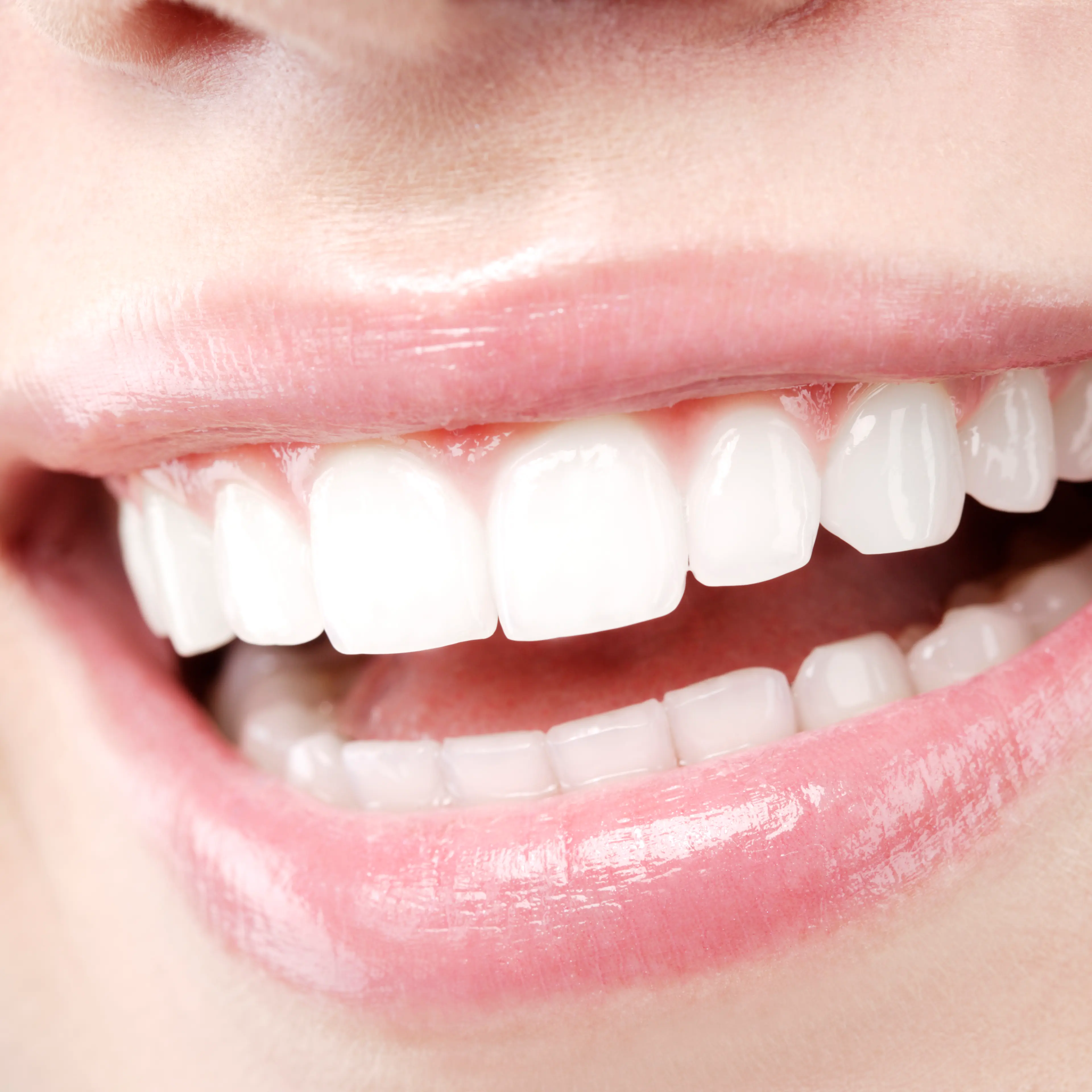 Close-up of young woman's mouth