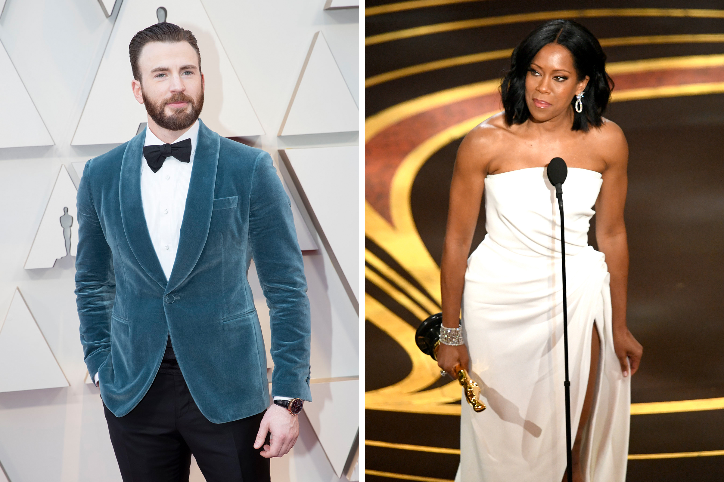 Chris Evans and Regina King at the Oscars 2019