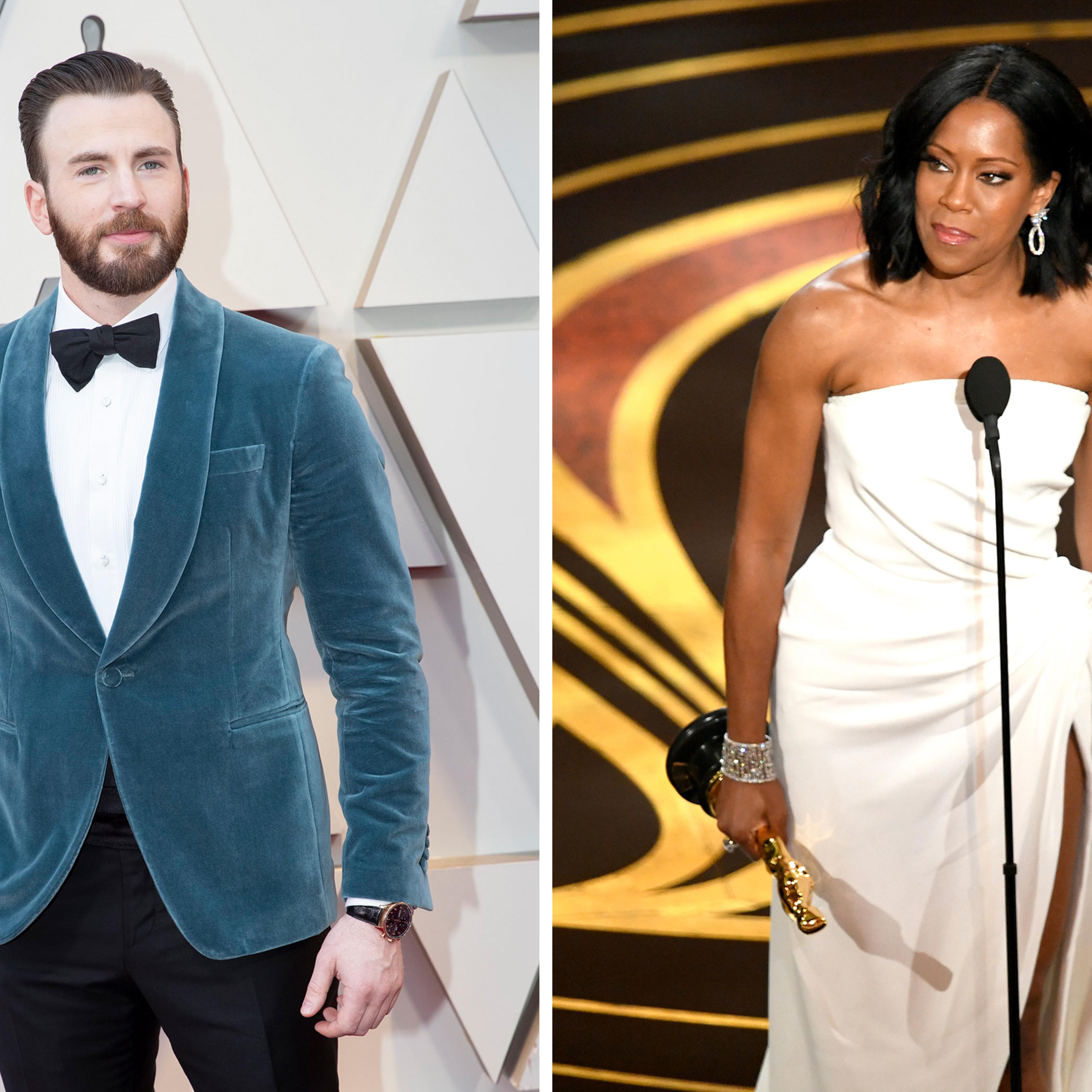 Chris Evans and Regina King at the Oscars 2019