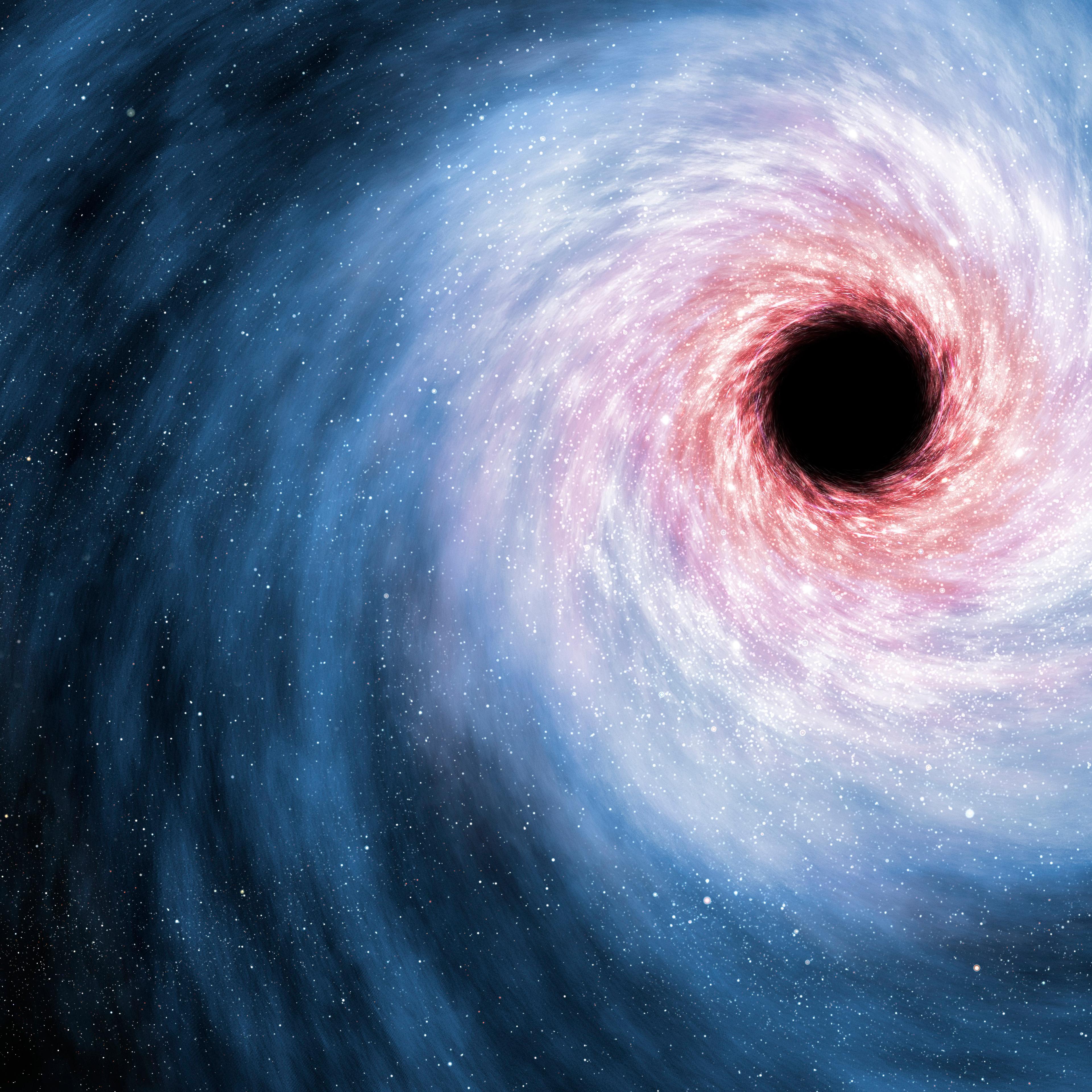 Computer artwork of black hole