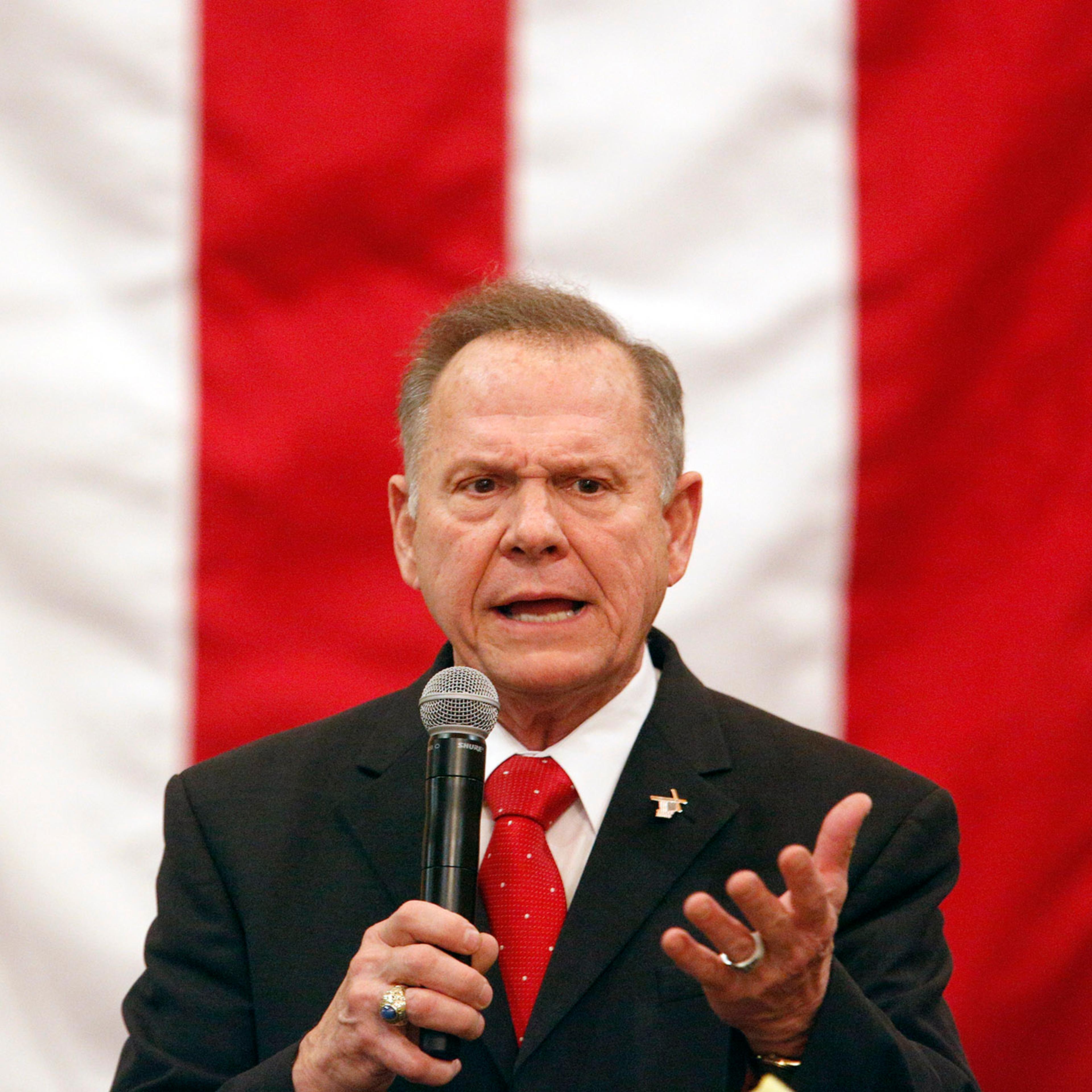 Republican Senate Candidate Roy Moore Holds Election Eve Rally