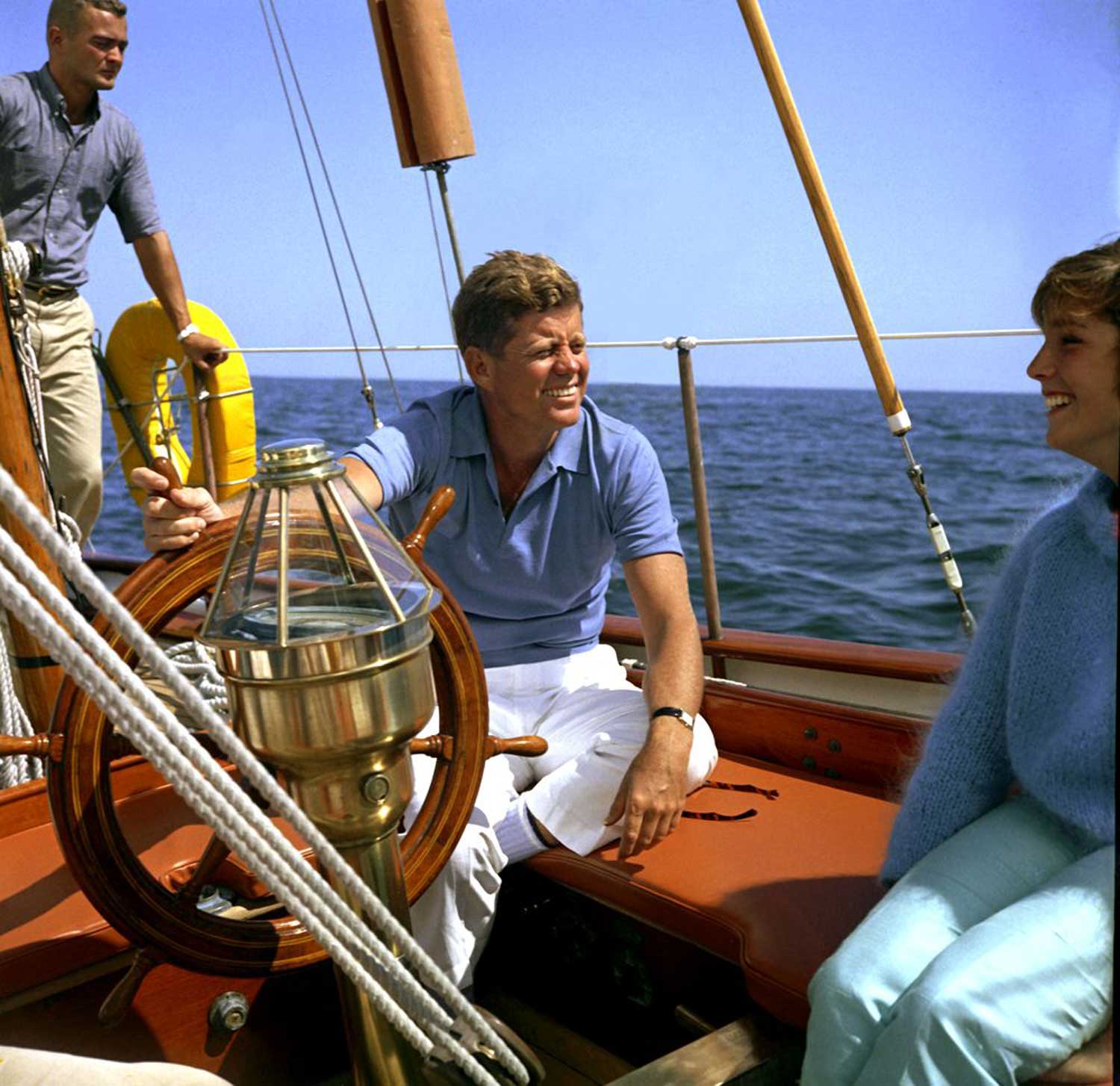 JFK began competitive sailing in his youth. The president often snuck away for a bit of solitude on the Honey Fitz, his 92-foot power yacht on the Potomac. But being a talented sailor, his favorite was the Manitou, a 62-foot sailing yacht he first spotted as a young senator. 