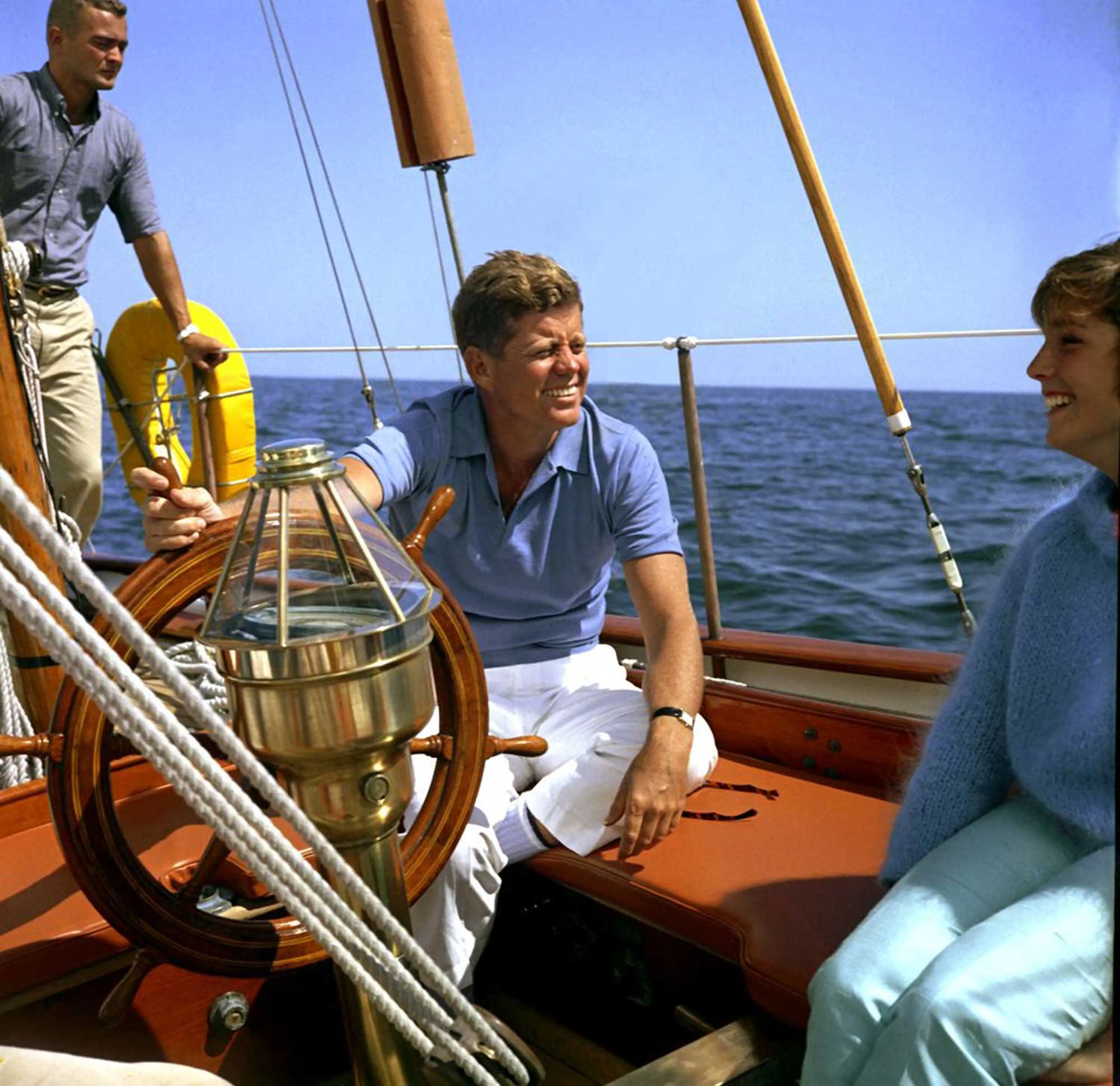 JFK began competitive sailing in his youth. The president often snuck away for a bit of solitude on the Honey Fitz, his 92-foot power yacht on the Potomac. But being a talented sailor, his favorite was the Manitou, a 62-foot sailing yacht he first spotted as a young senator.