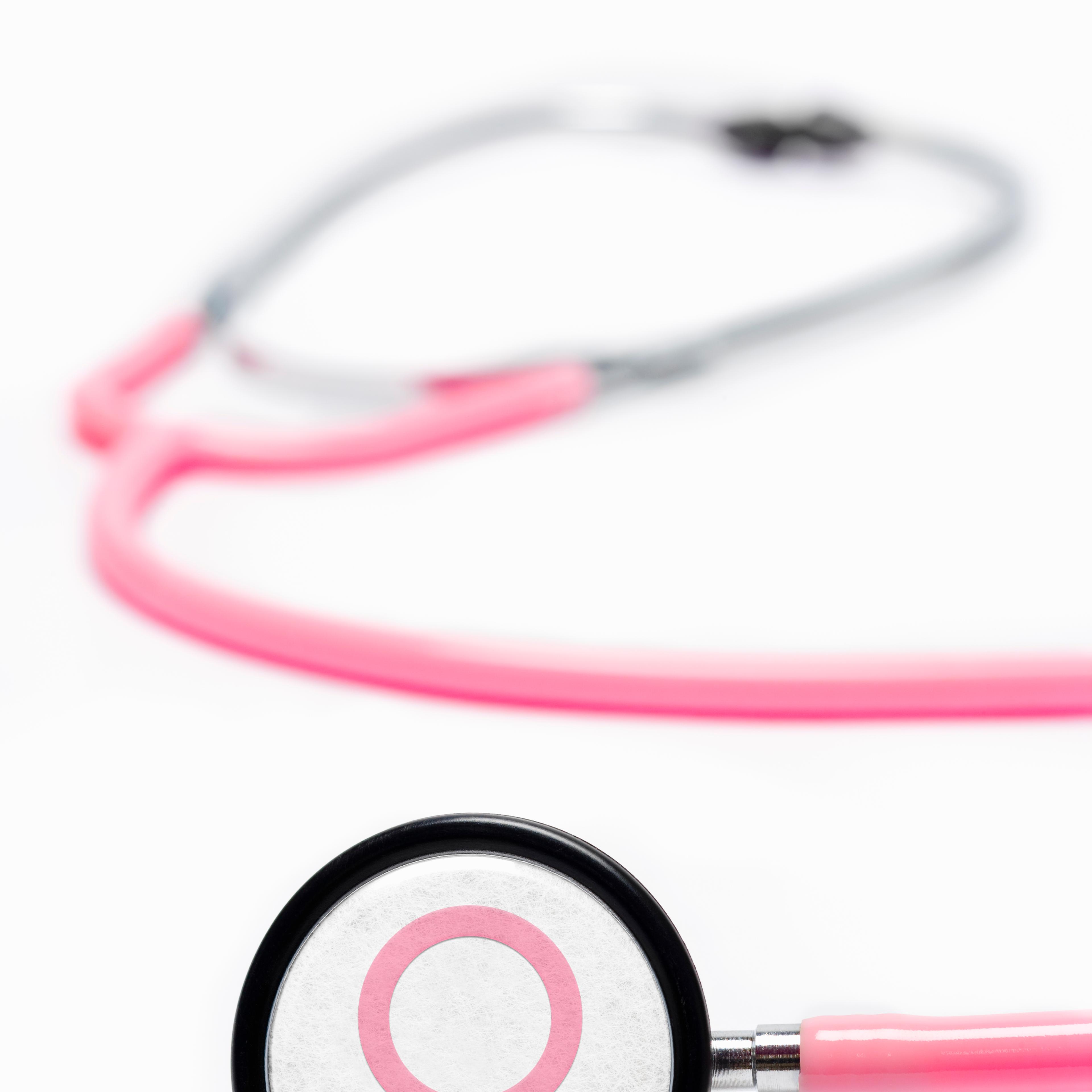 Pink stethoscope with female symbol
