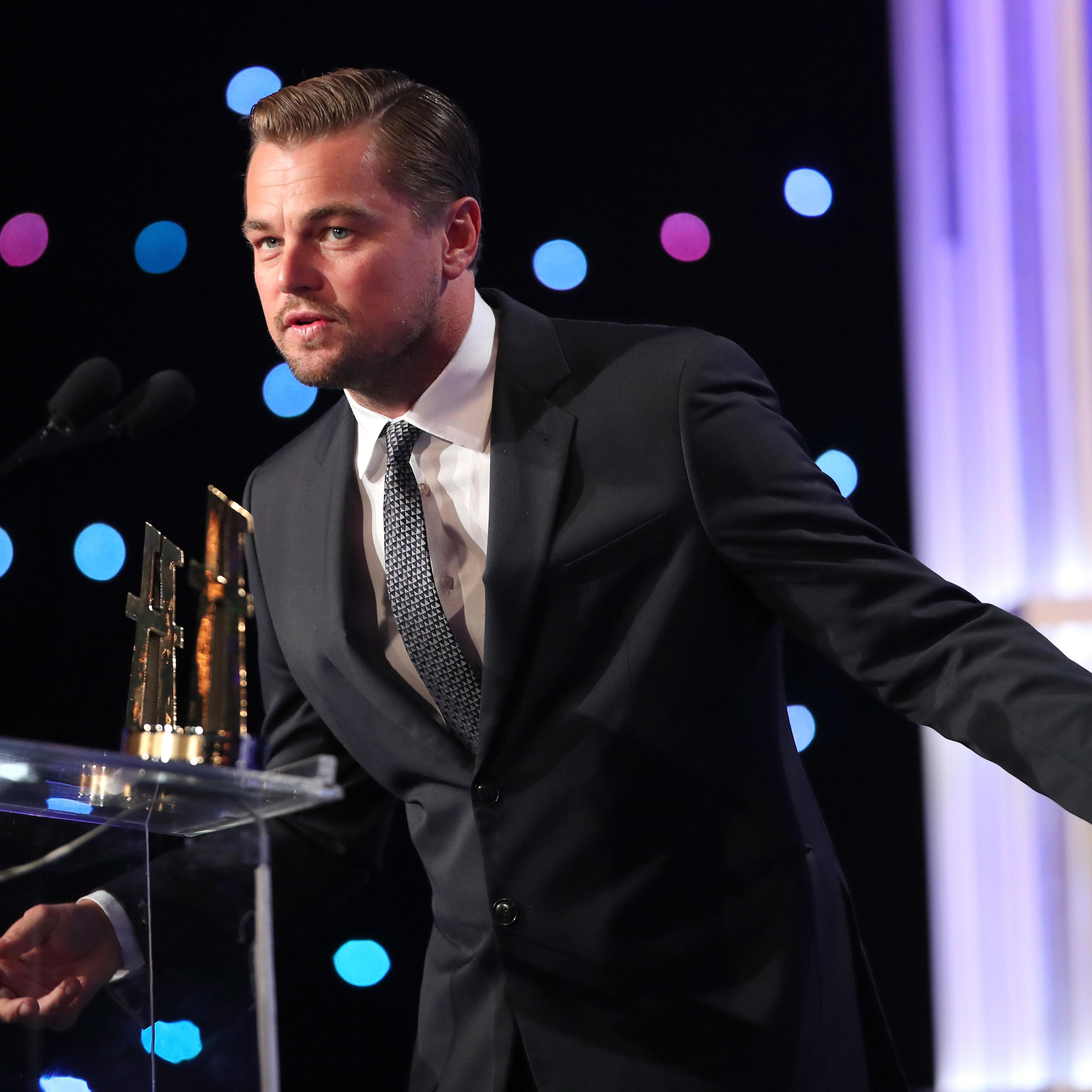 robert de niro leonardo dicaprio hollywood film awards hillary clinton