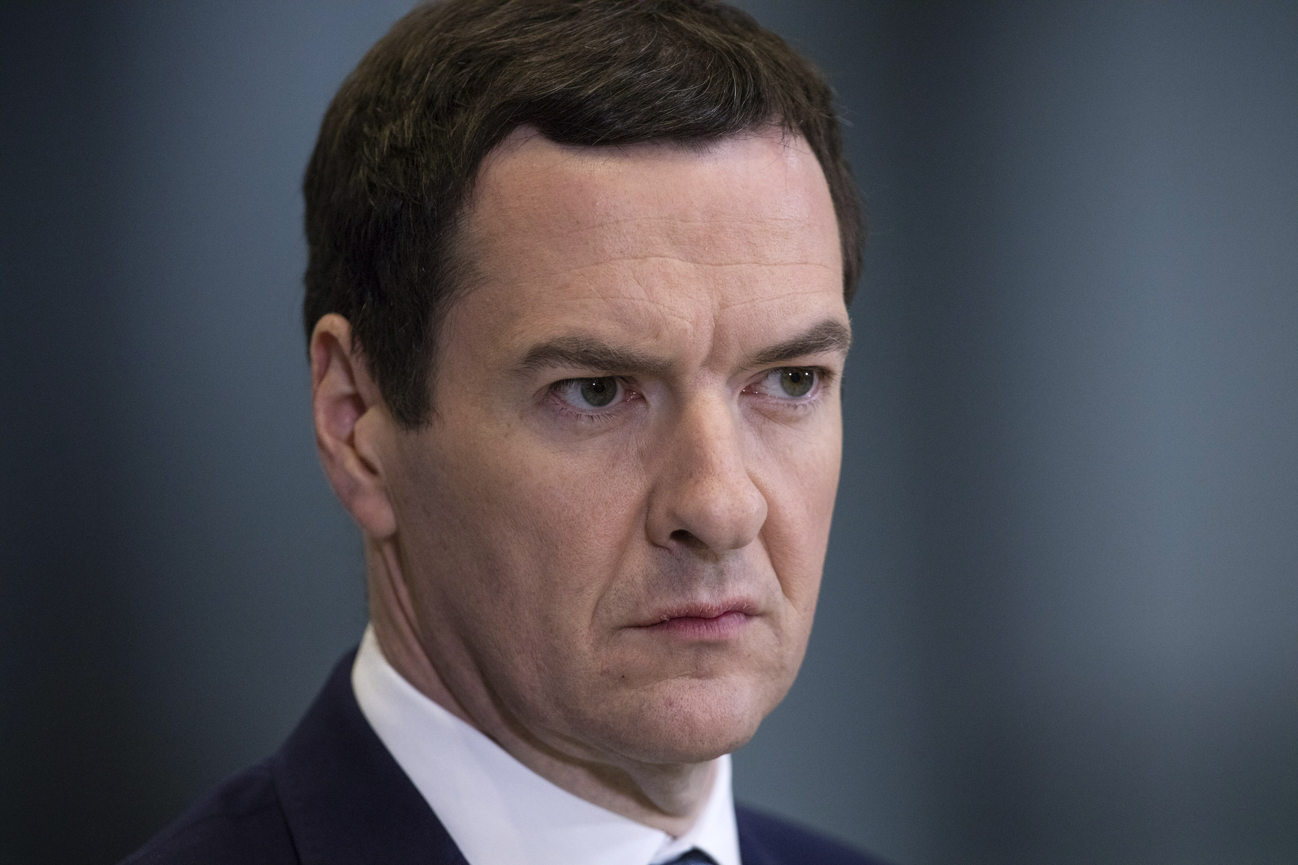 Chancellor of the Exchequer George Osborne during his speech at the National Composites Centre at the Bristol and Bath Science Park in Bristol, England, April 18, 2016. Osborne warned that the U.K. would be permanently poorer outside the E.U., ahead of t