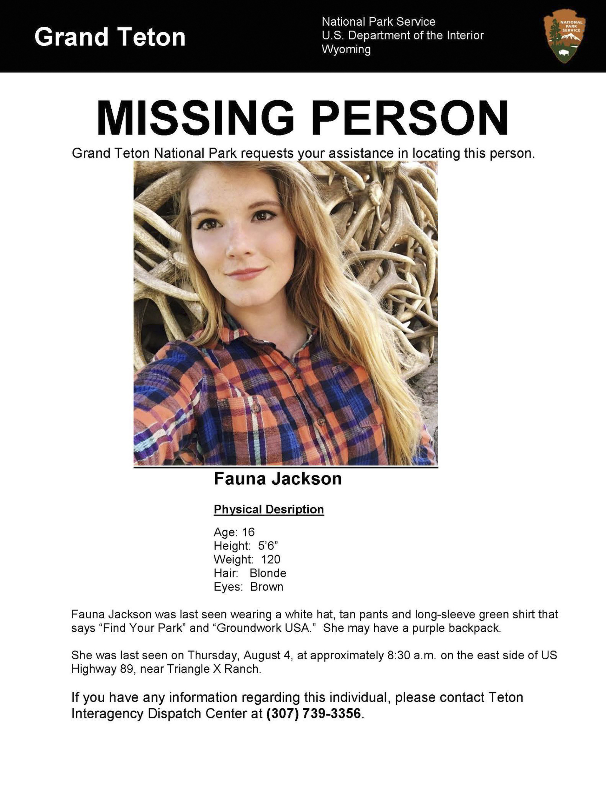 Missing Teen-Grand Teton