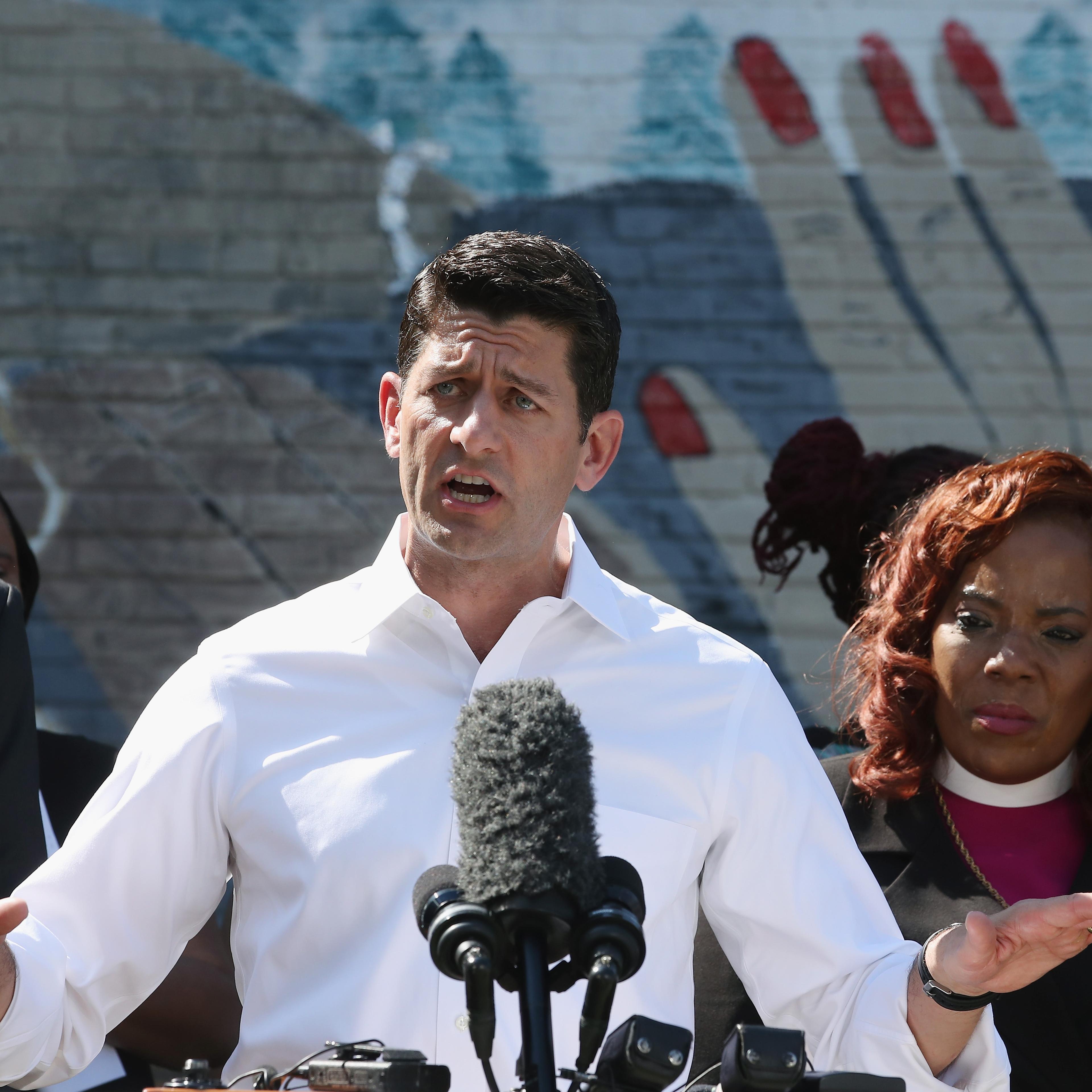 Speaker Paul Ryan And House Republicans Hold Policy Roundtable On Their Anti-Poverty Plan